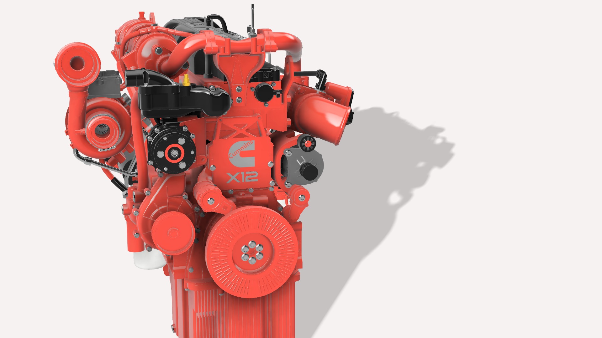 Cummins X12 ISG DIESEL ENGINE 3D print model_11