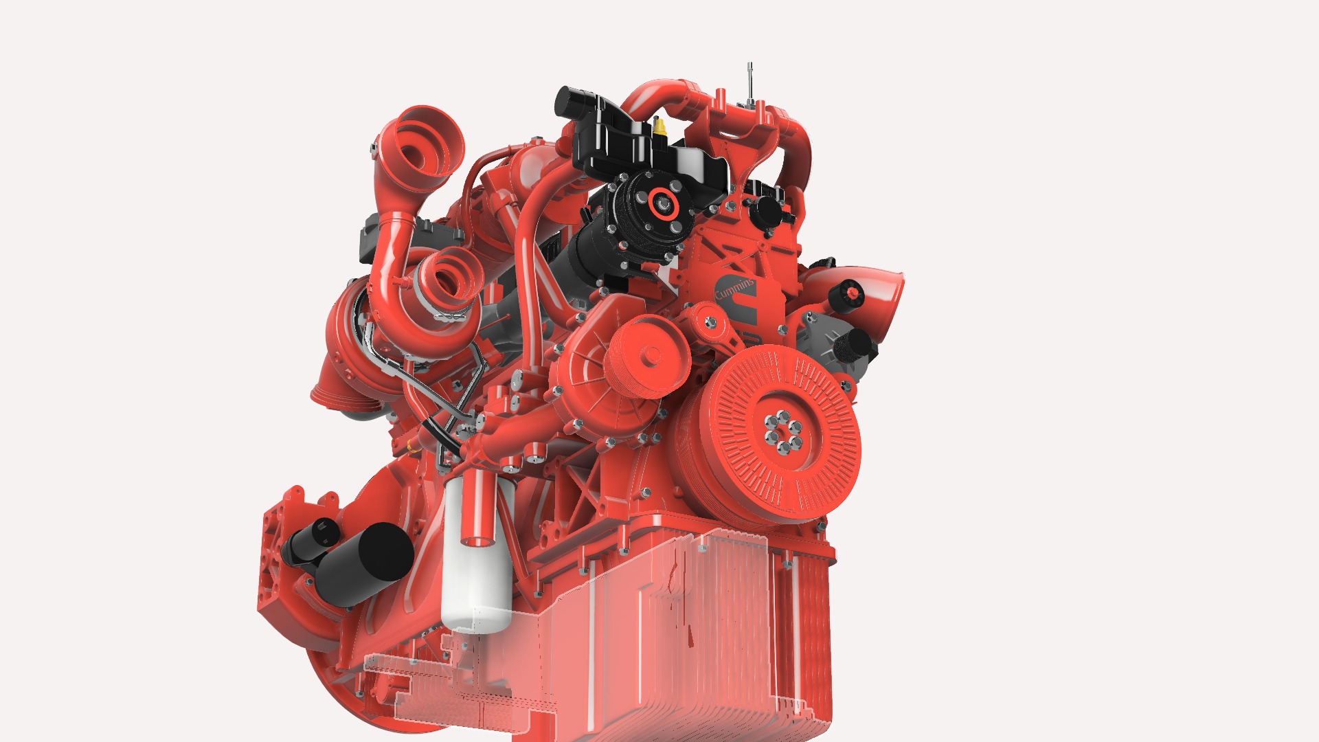 Cummins X12 ISG DIESEL ENGINE 3D print model_4