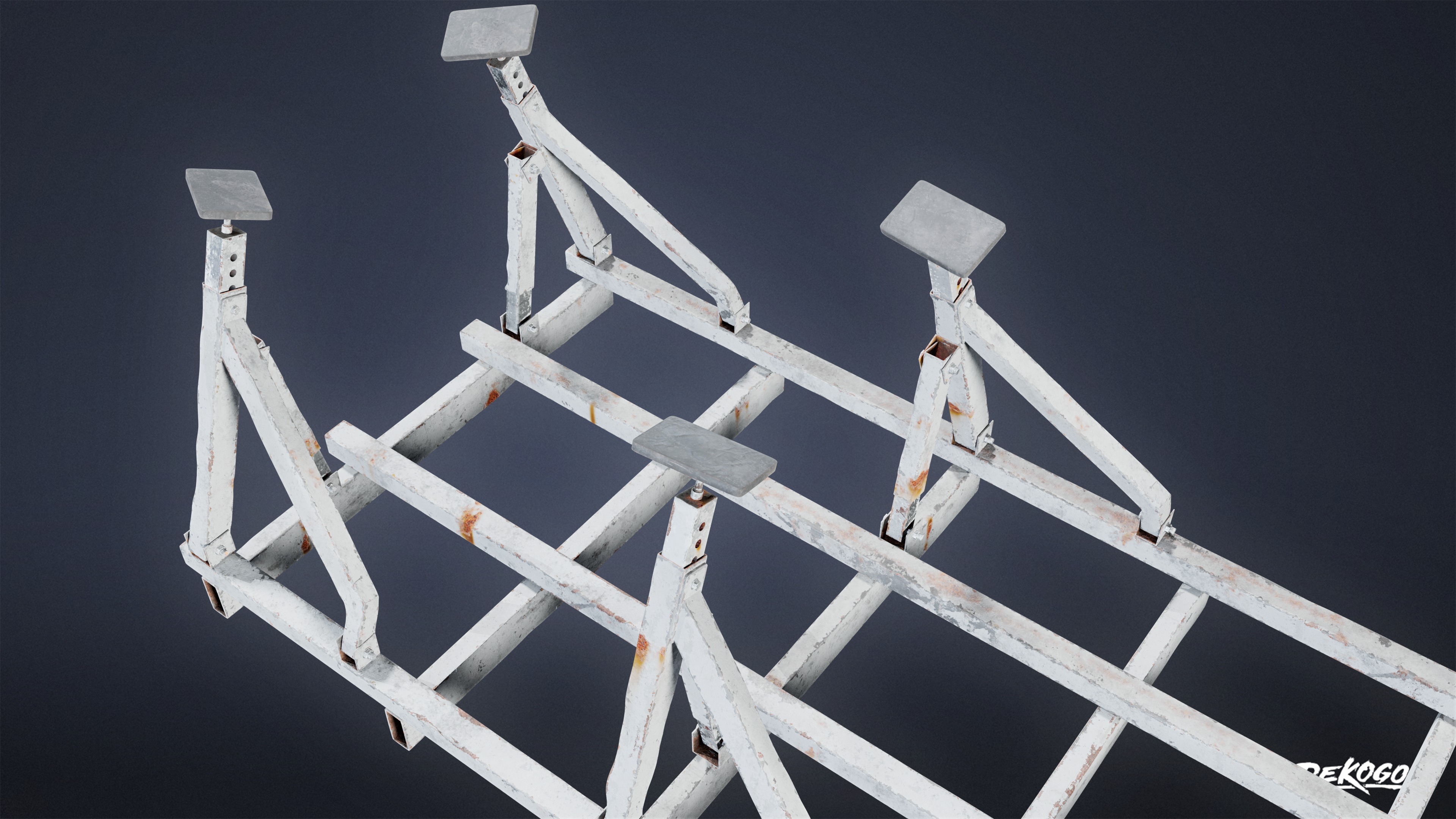 BOATYARD - Boat Cradle 01 - LOW POLY AND NANITE Low-poly 3D model_6