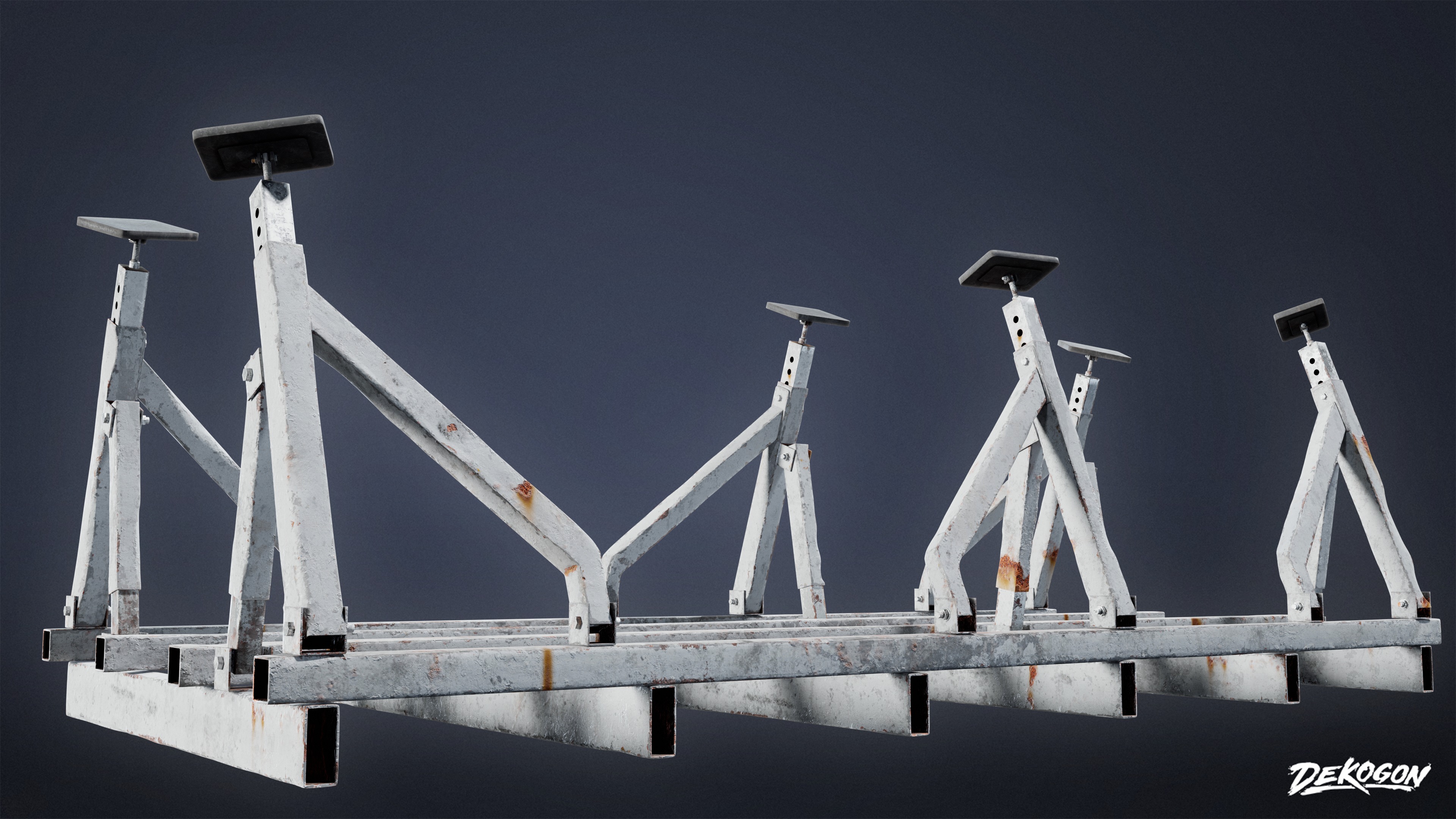 BOATYARD - Boat Cradle 01 - LOW POLY AND NANITE Low-poly 3D model_4