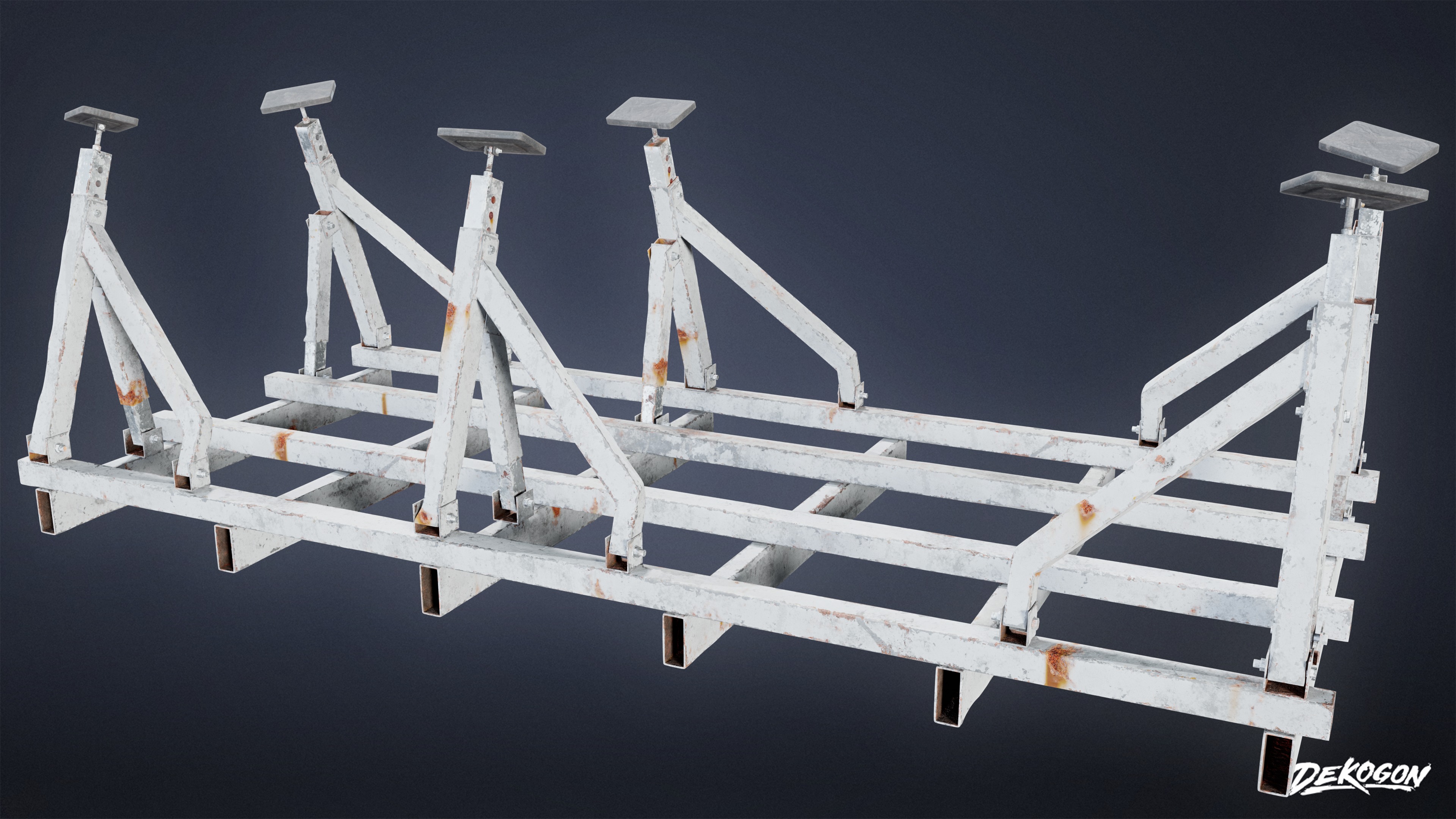BOATYARD - Boat Cradle 01 - LOW POLY AND NANITE Low-poly 3D model_1