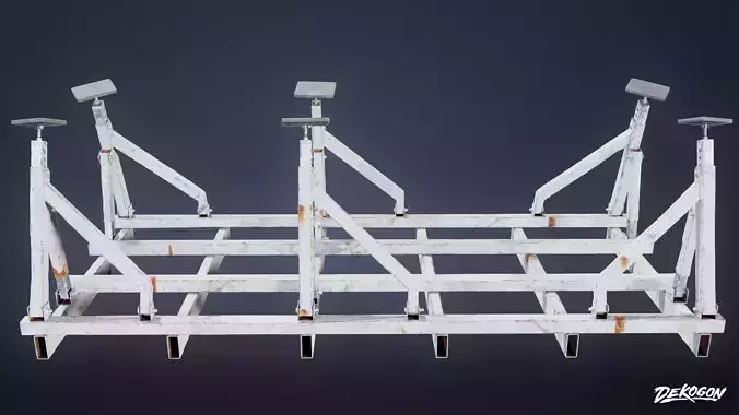 BOATYARD - Boat Cradle 01 - LOW POLY AND NANITE