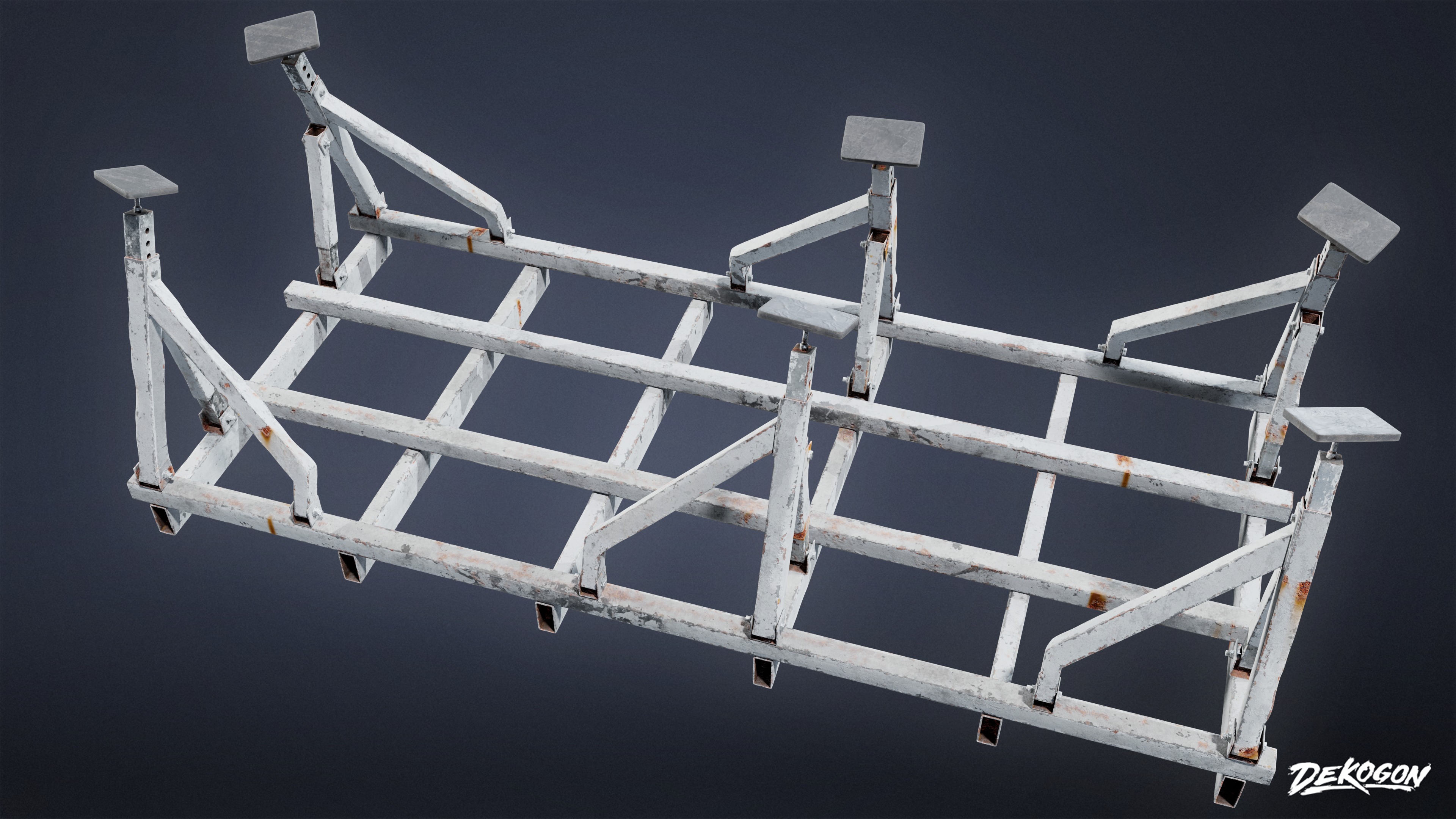 BOATYARD - Boat Cradle 01 - LOW POLY AND NANITE Low-poly 3D model_3