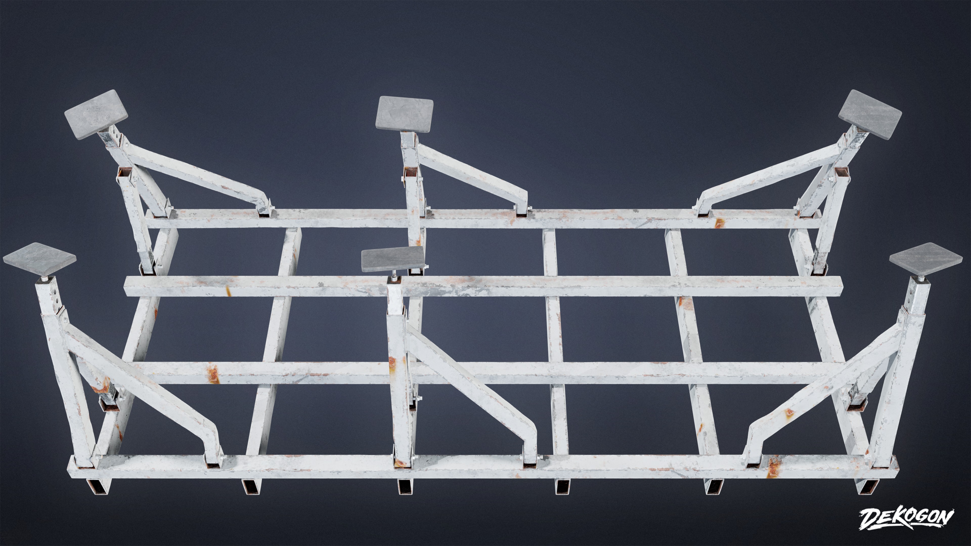 BOATYARD - Boat Cradle 01 - LOW POLY AND NANITE Low-poly 3D model_5
