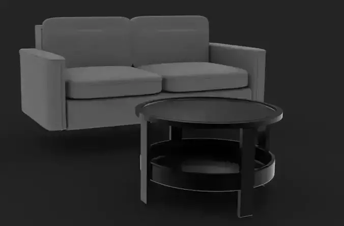 Sofa and table
