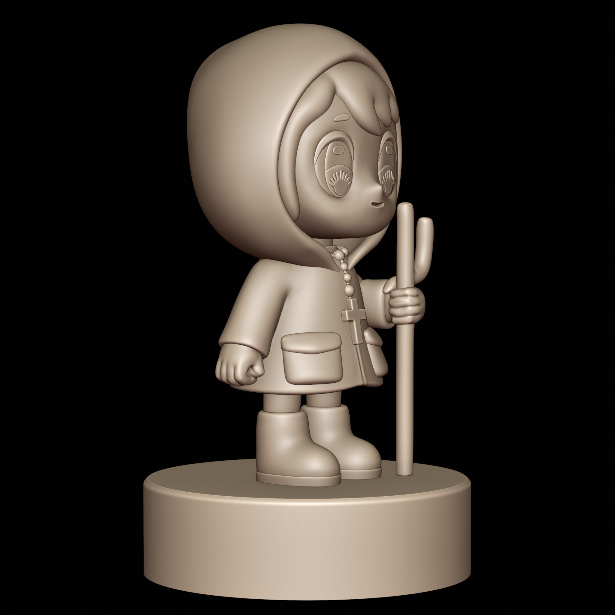 Luce Vatican mascot STL Ready for 3D Printing 3D print model_3