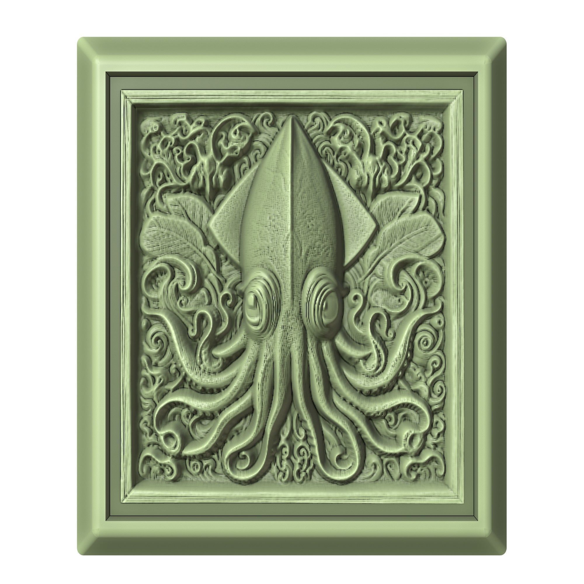 Squid Animal 3D print model_2