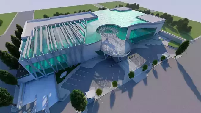 Futuristic Skyscraper-Building office-Modern office 3D model