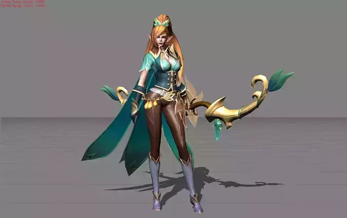 Miya Jungle Ranger Low-poly 3D model