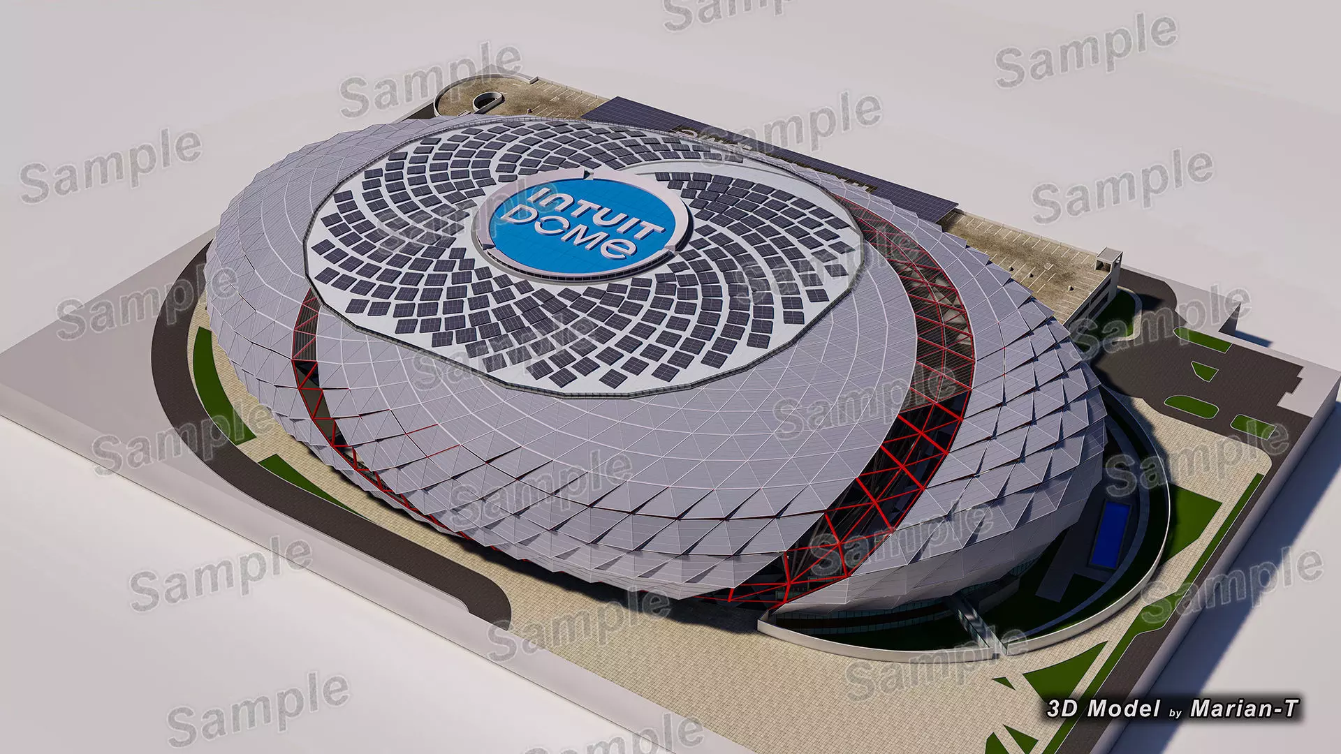 Intuit Dome - California USA Low-poly 3D model