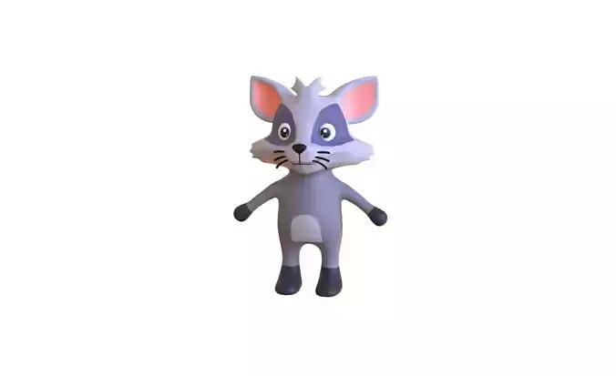 High-Quality 3D Cute Badger for Games 3D Low-poly 3D model