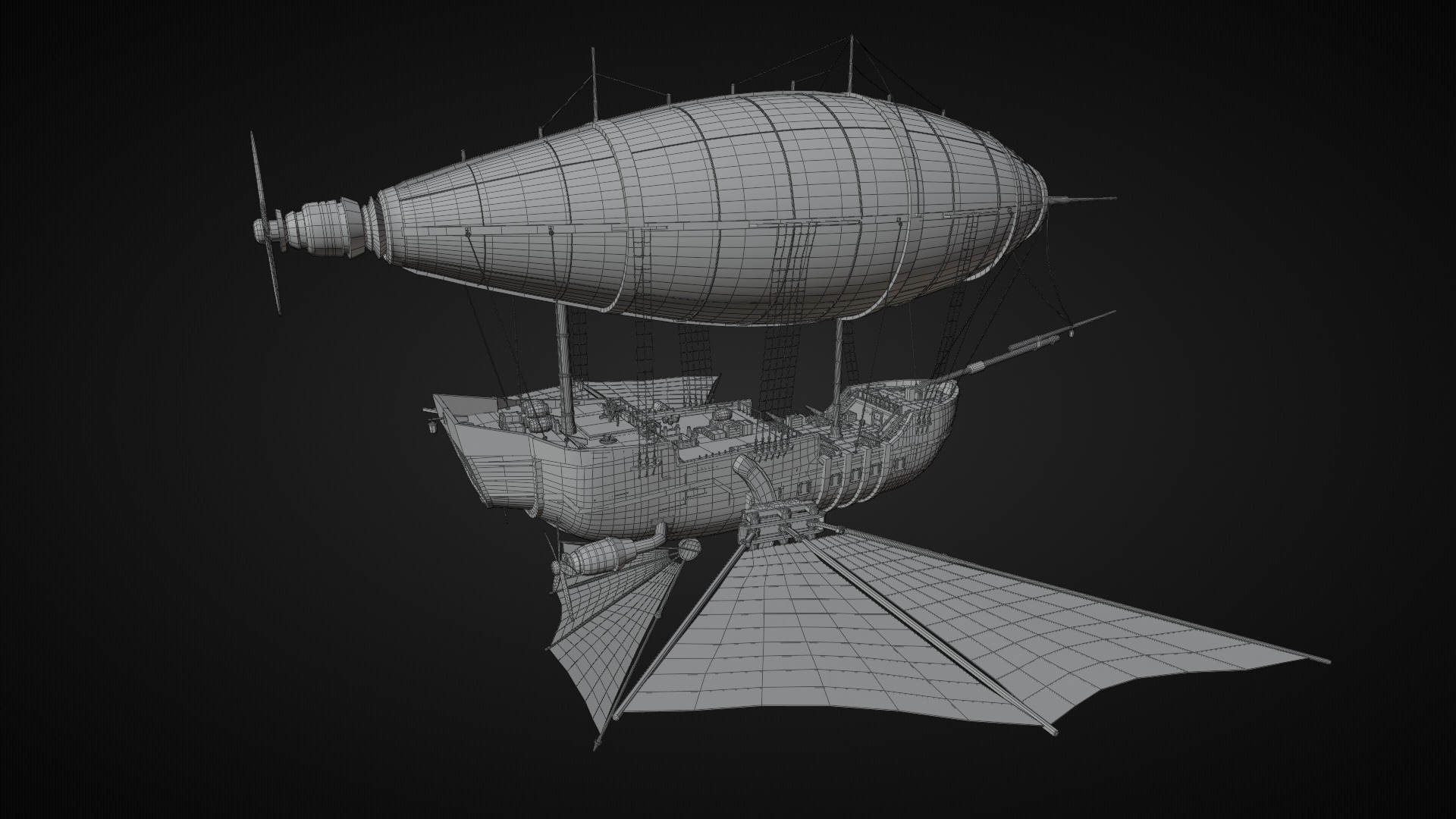 Fantasy Airship 3D model_18