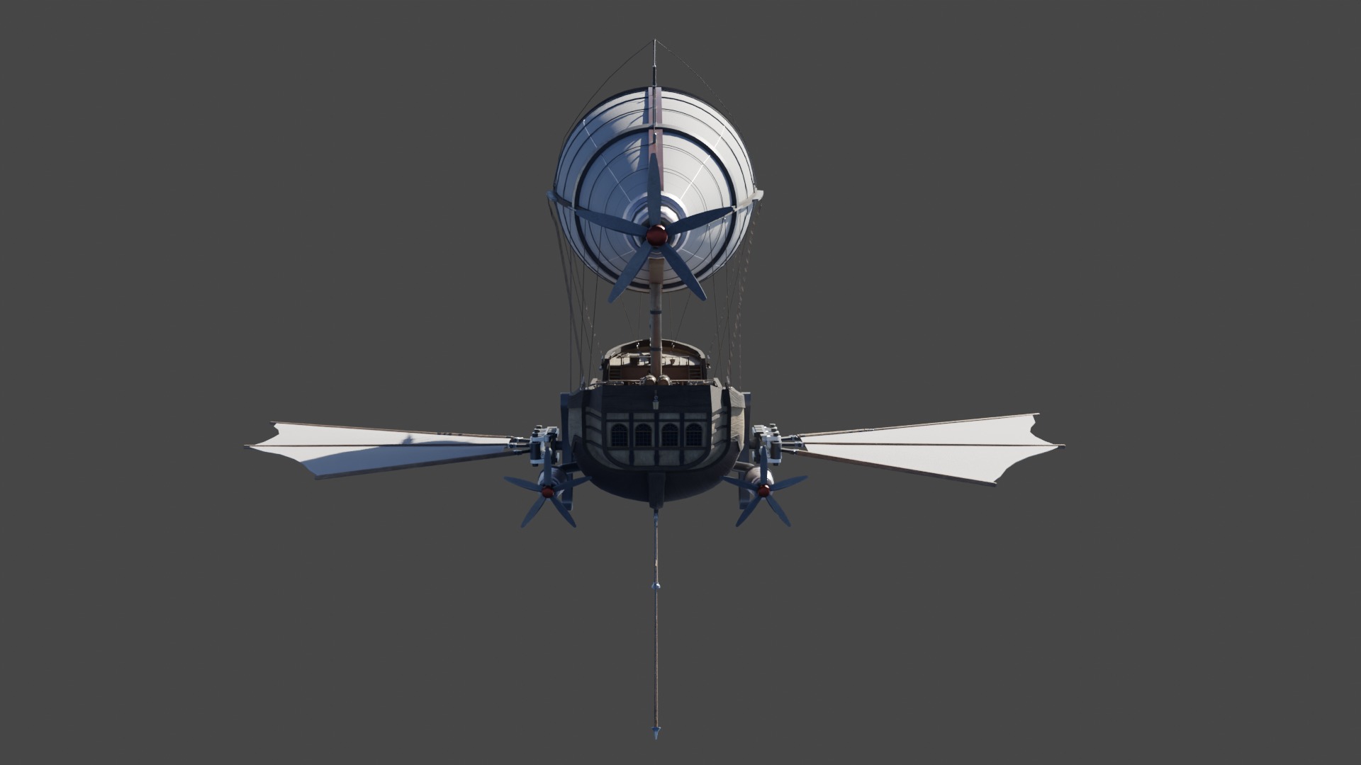 Fantasy Airship 3D model_8