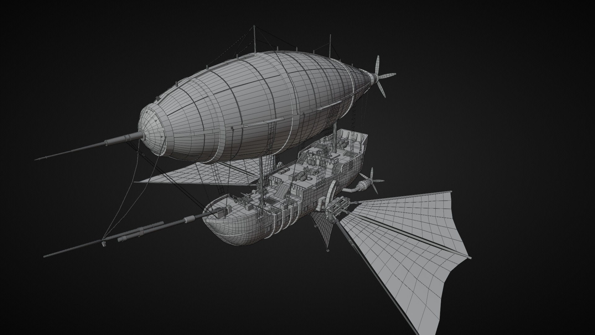 Fantasy Airship 3D model_17