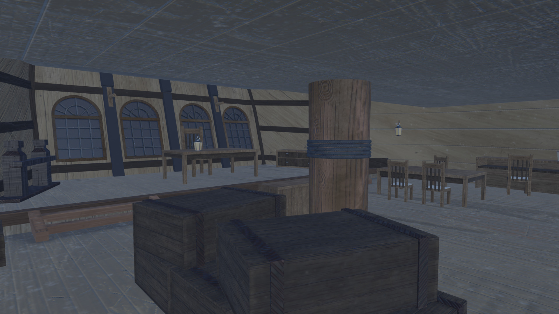 Fantasy Airship 3D model_22