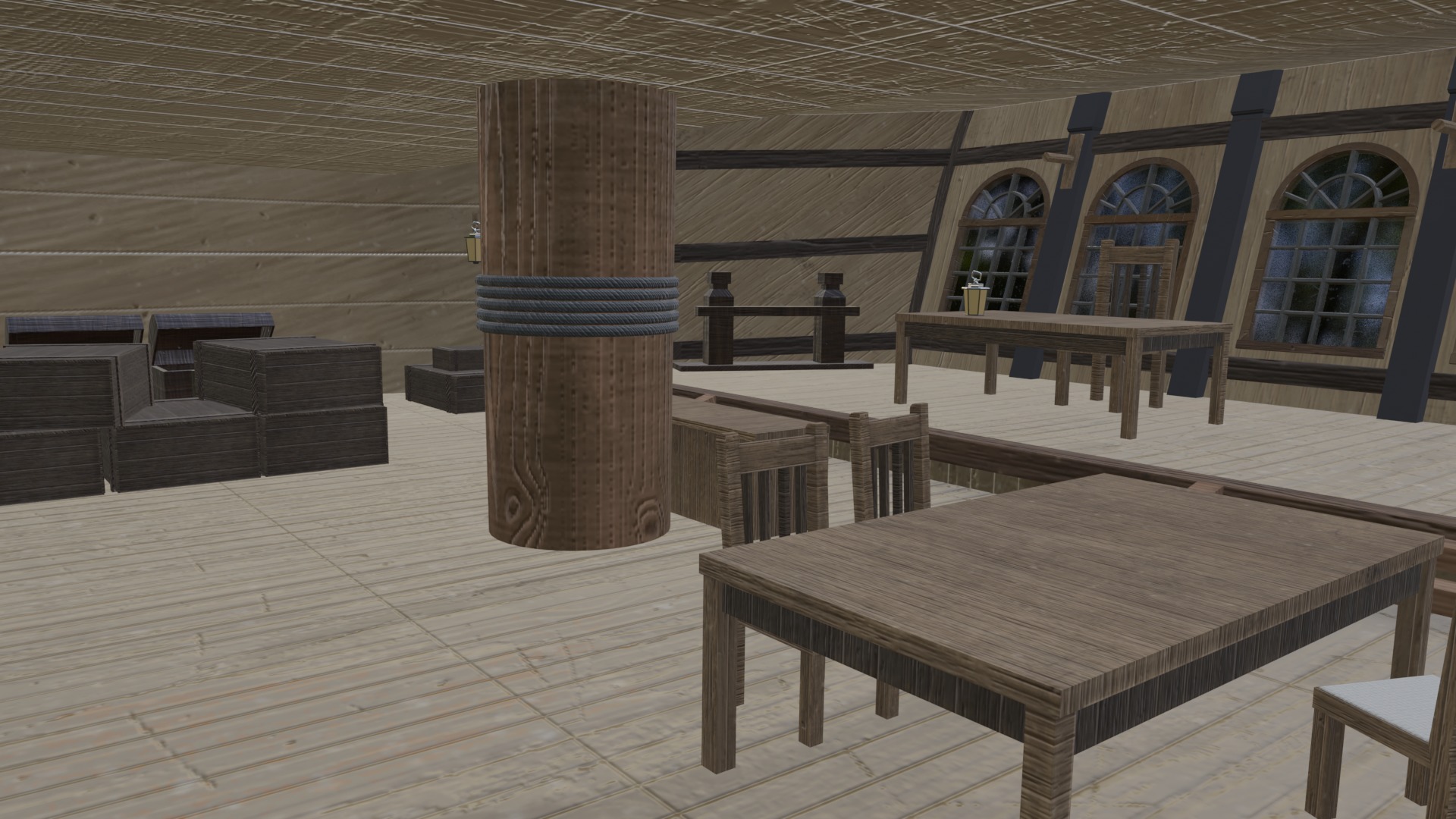 Fantasy Airship 3D model_28