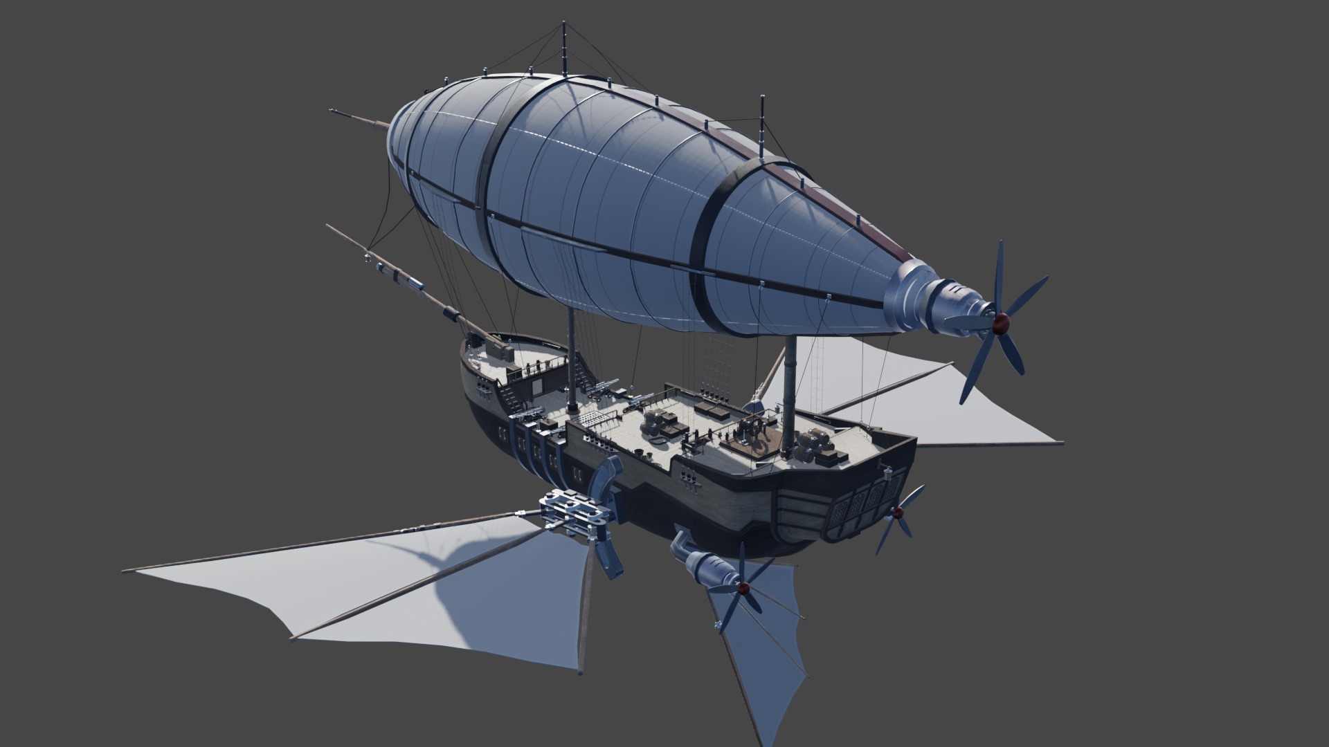 Fantasy Airship 3D model_5