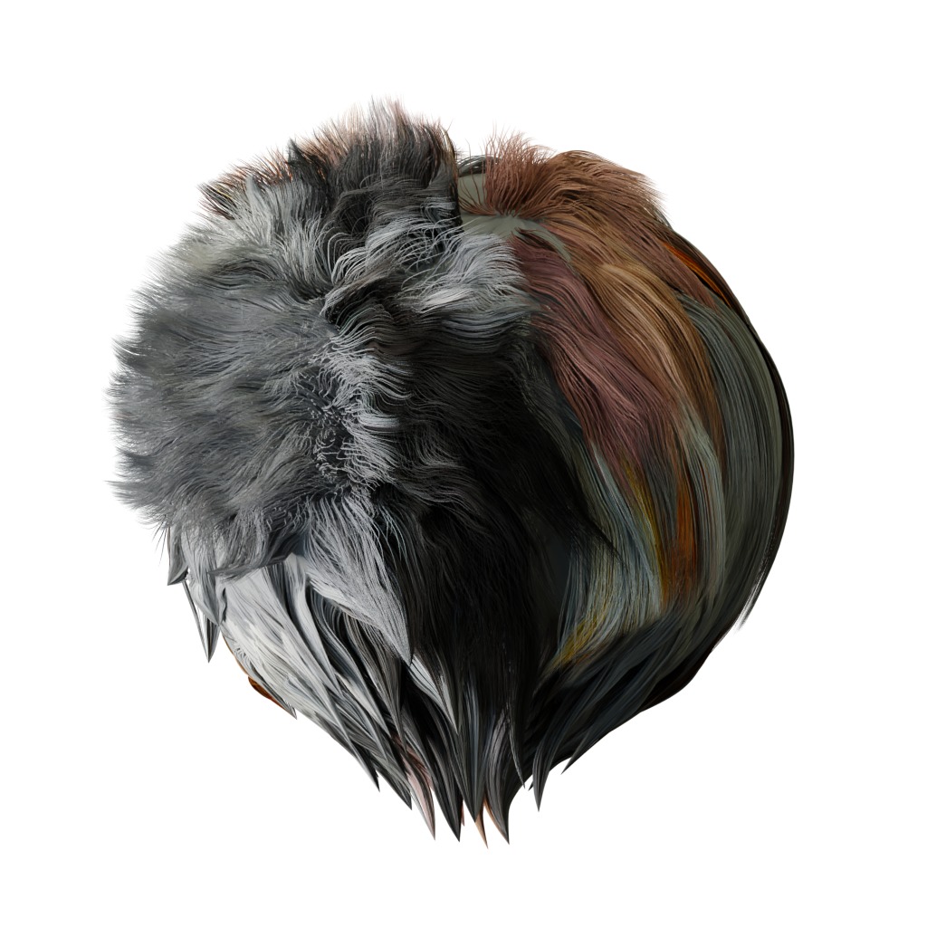 Secretary Bird Low-poly 3D model_39