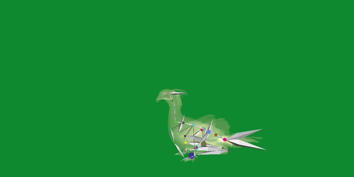 Secretary Bird Low-poly 3D model_5