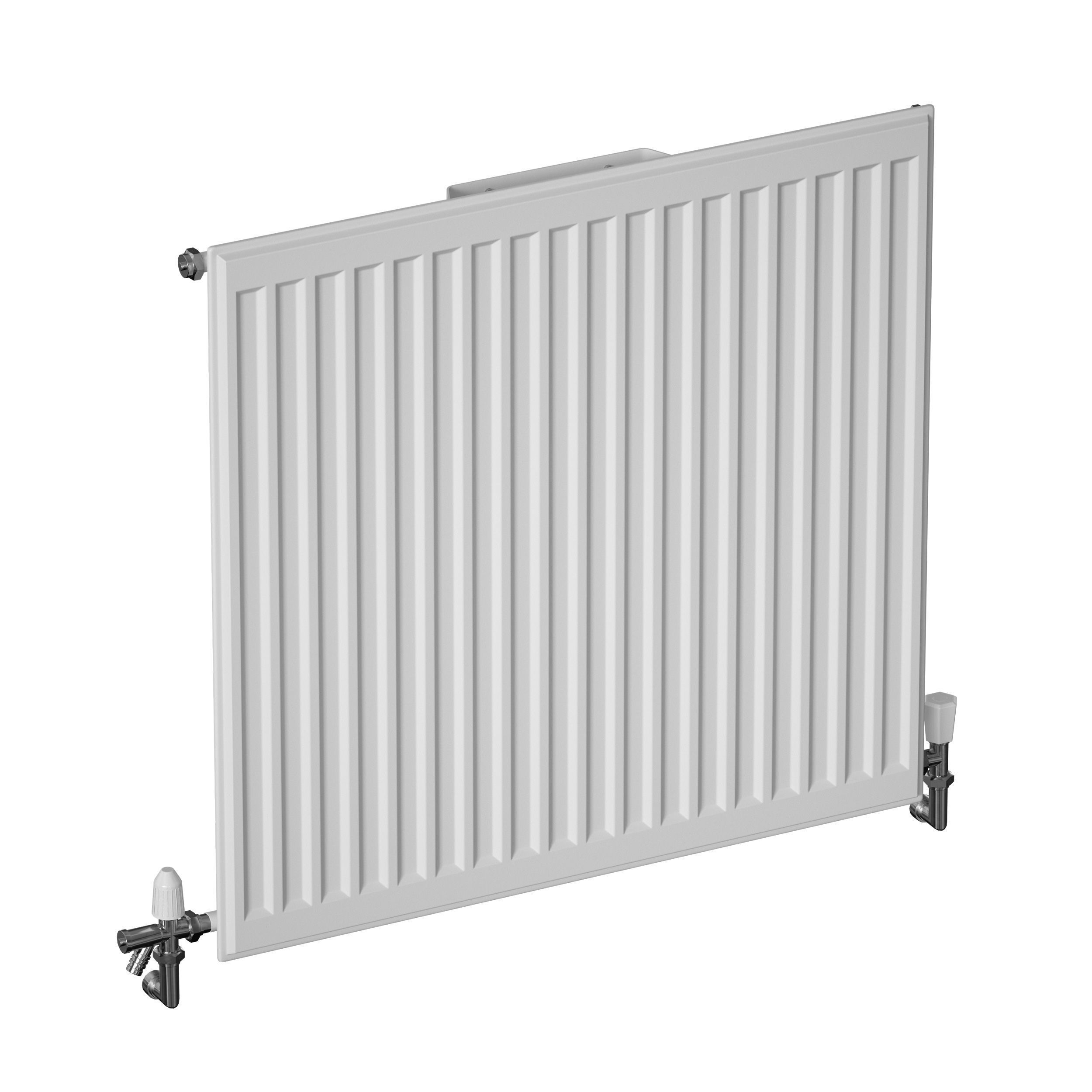Heating radiator panel steel flat 3D model_1