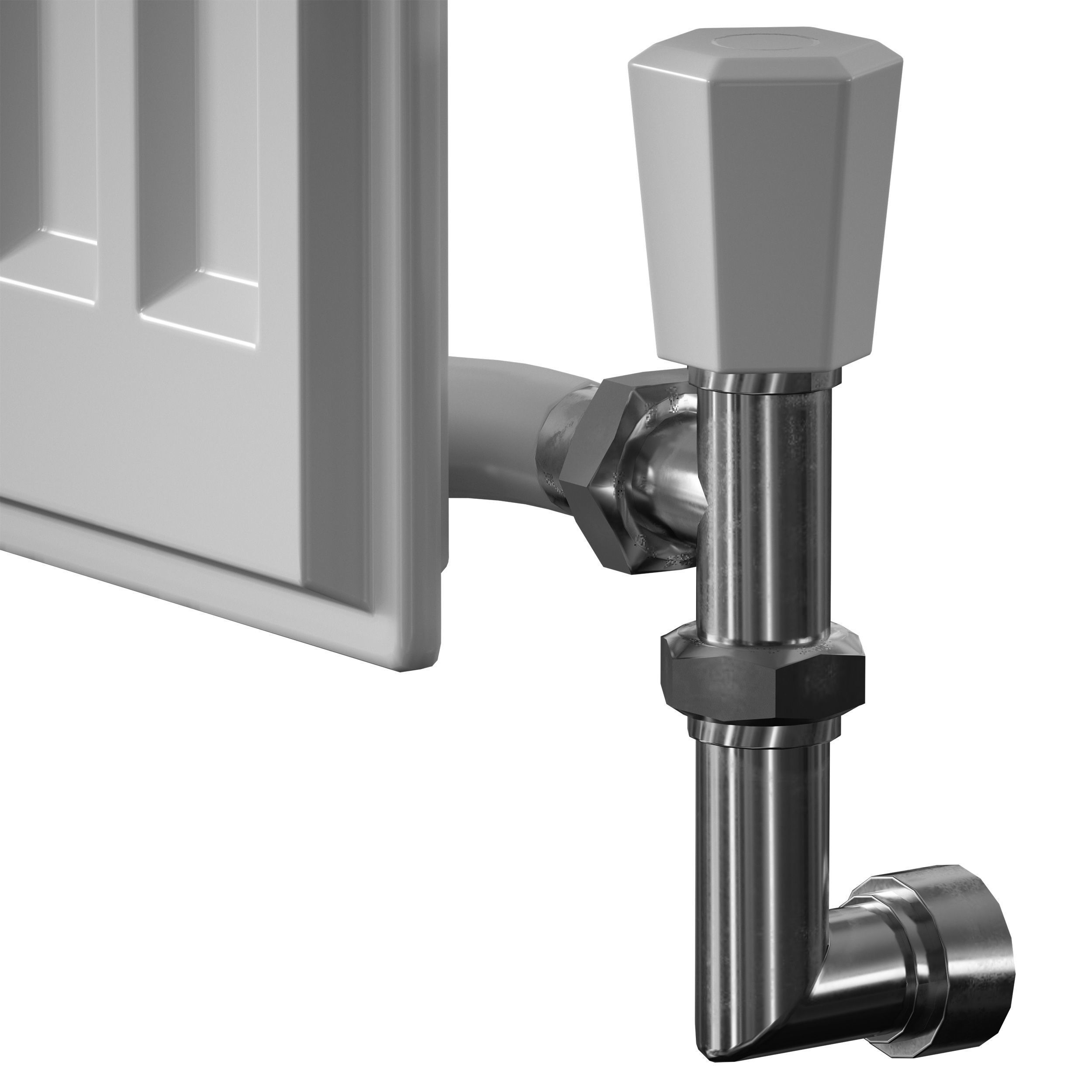 Heating radiator panel steel flat 3D model_20