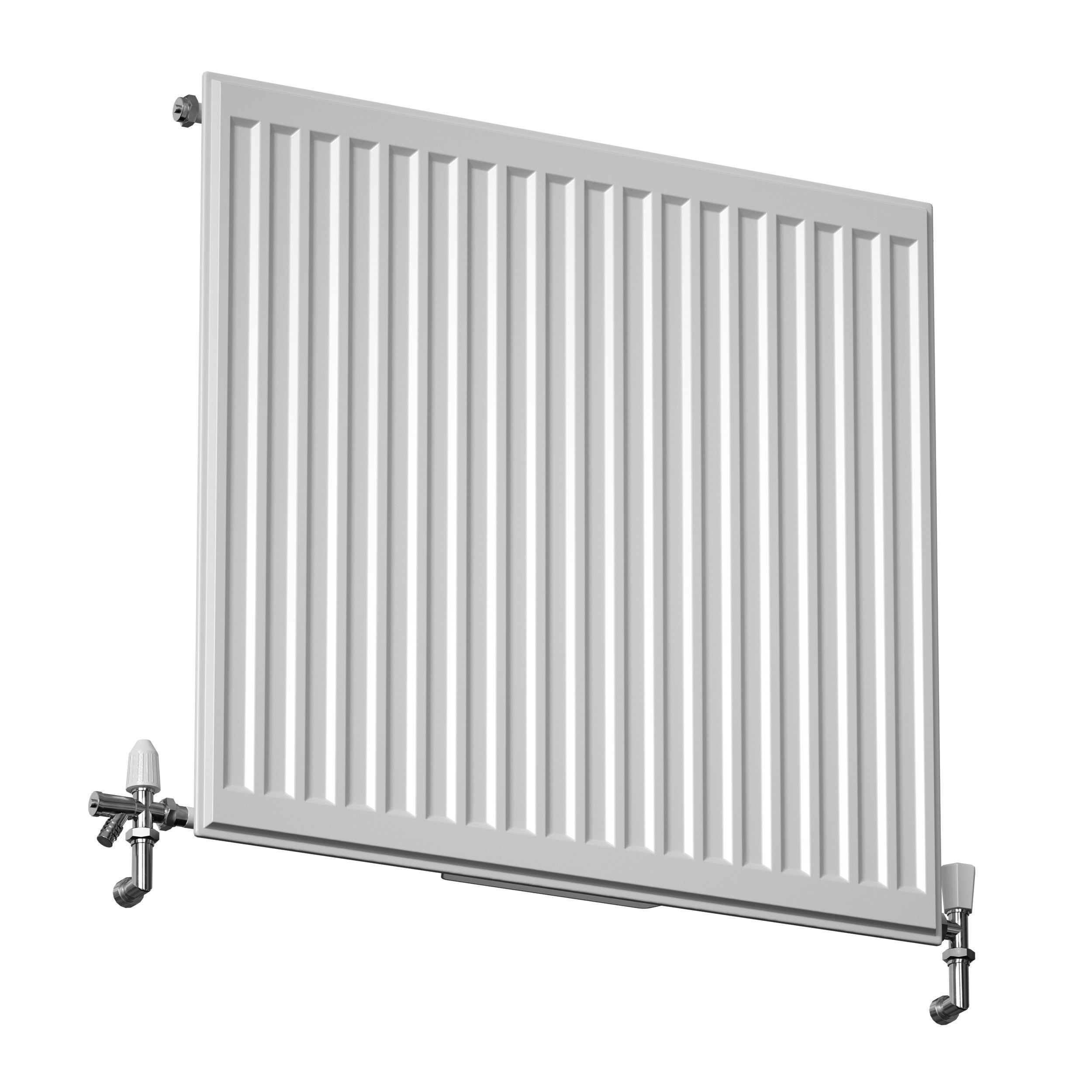 Heating radiator panel steel flat 3D model_9