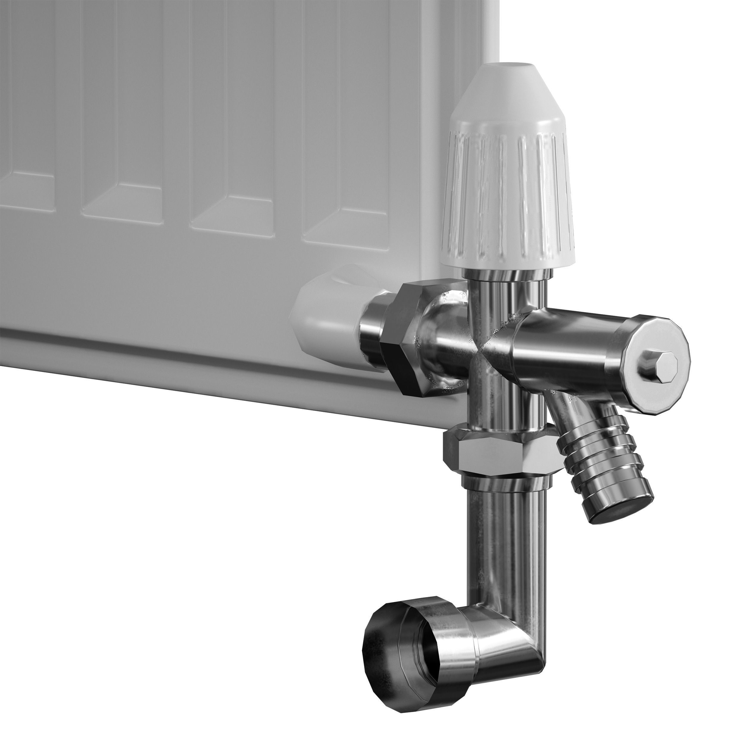 Heating radiator panel steel flat 3D model_23