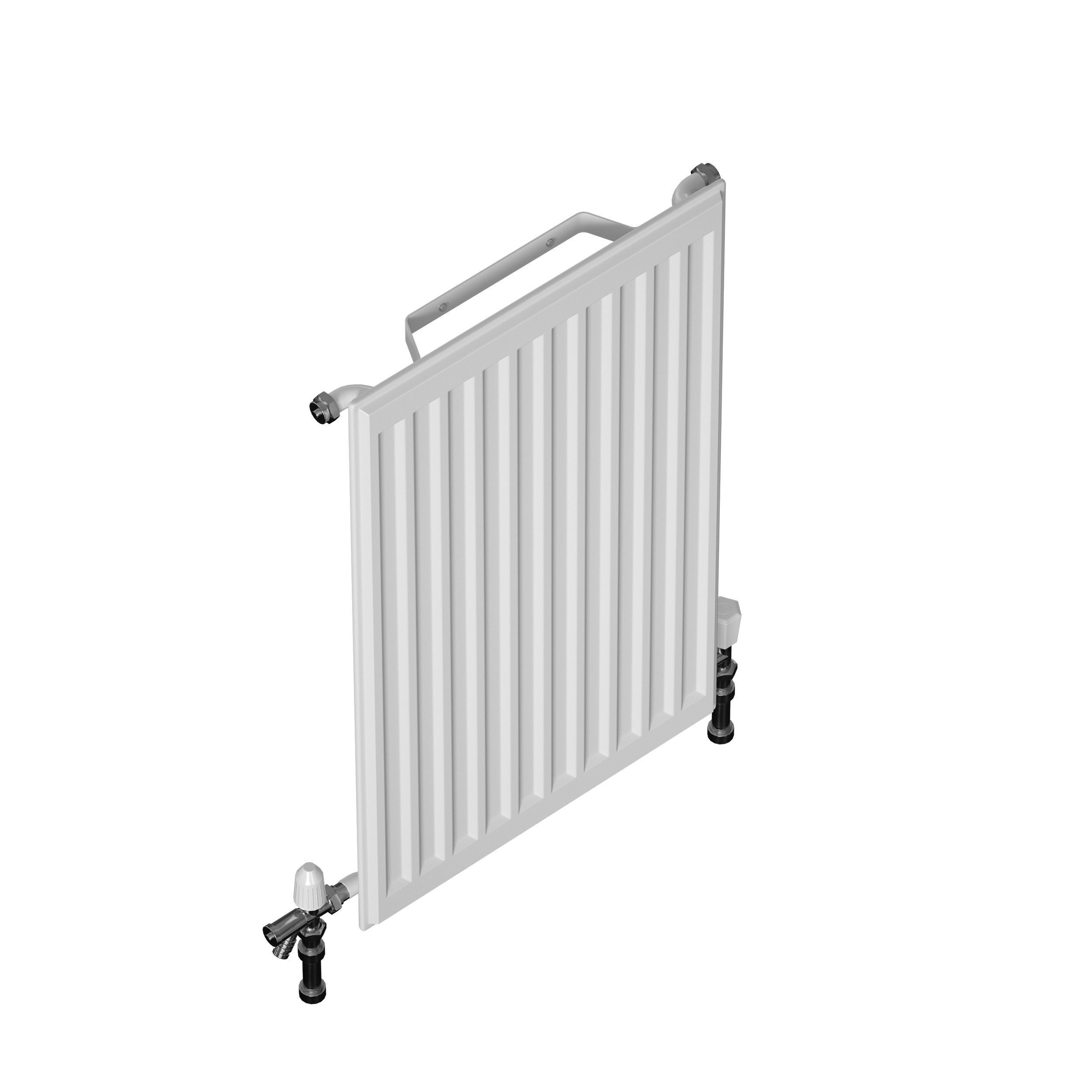 Heating radiator panel steel flat 3D model_8