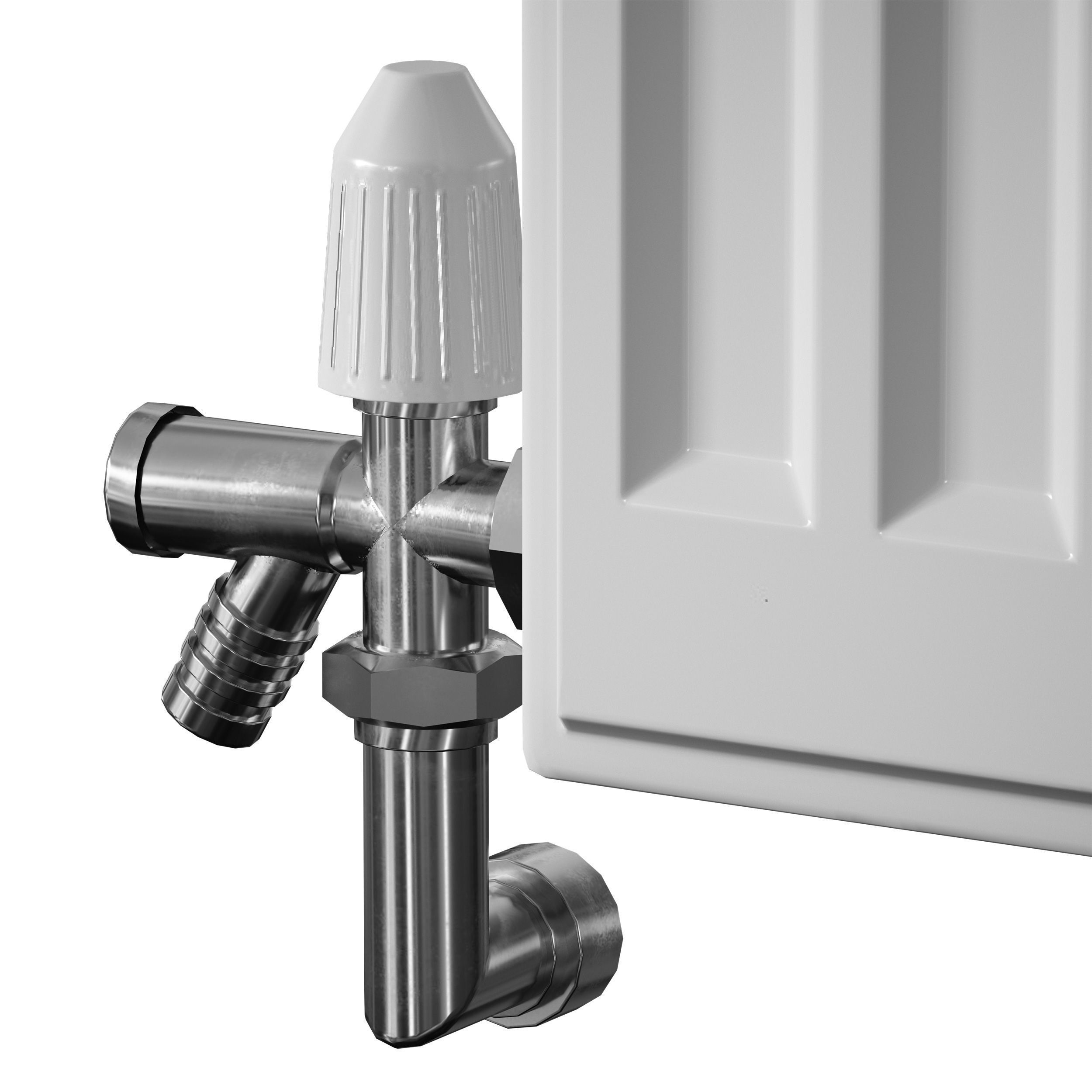 Heating radiator panel steel flat 3D model_19