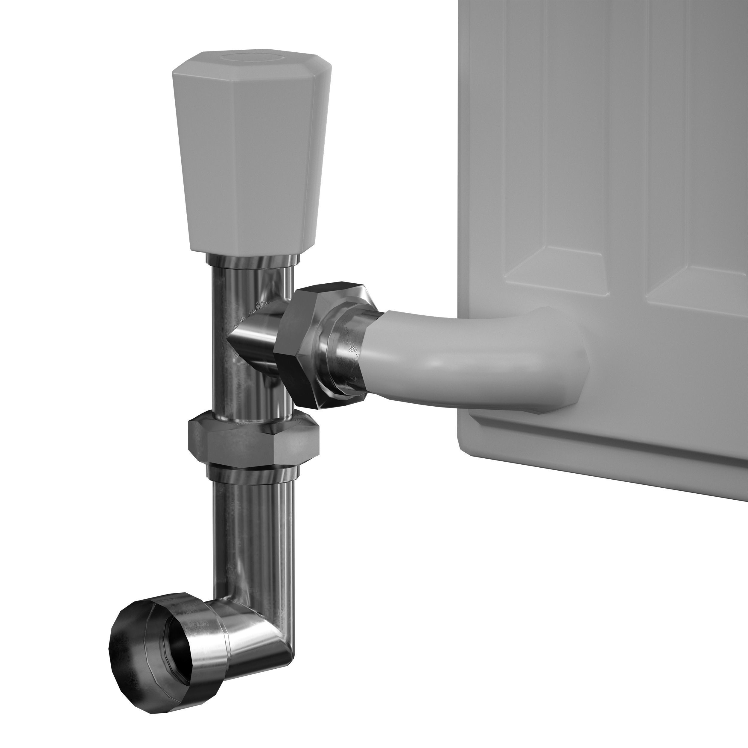 Heating radiator panel steel flat 3D model_21