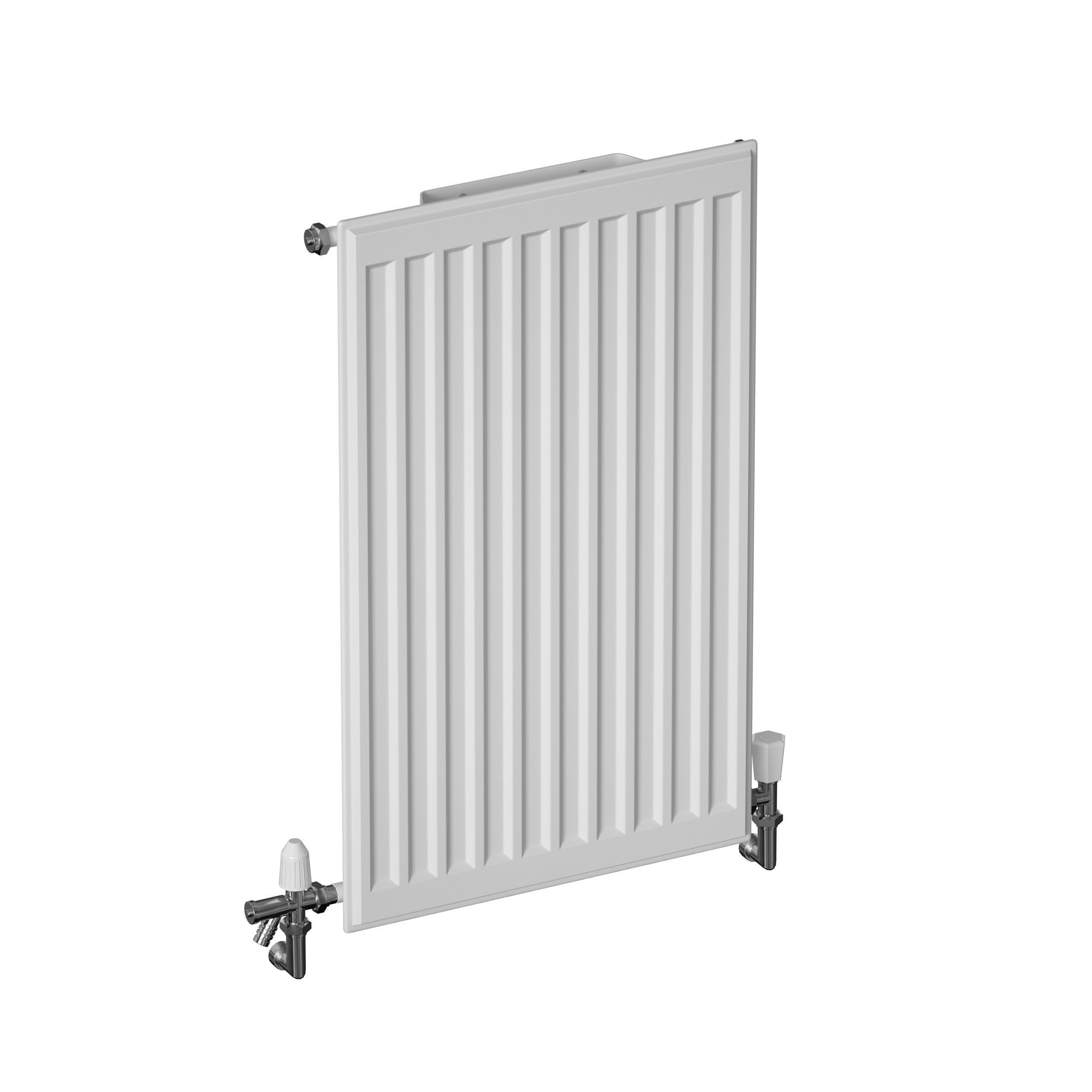 Heating radiator panel steel flat 3D model_3