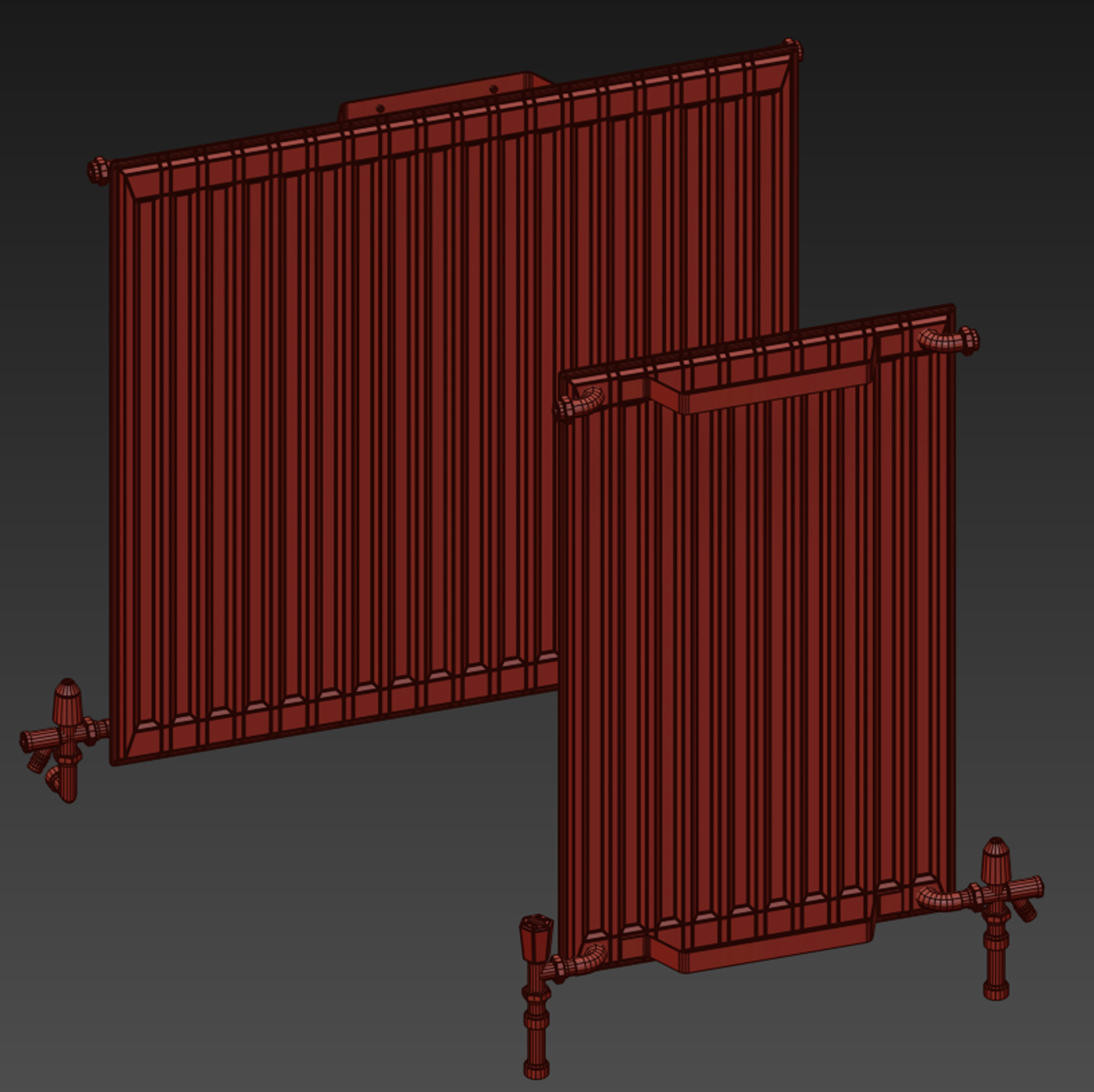 Heating radiator panel steel flat 3D model_31