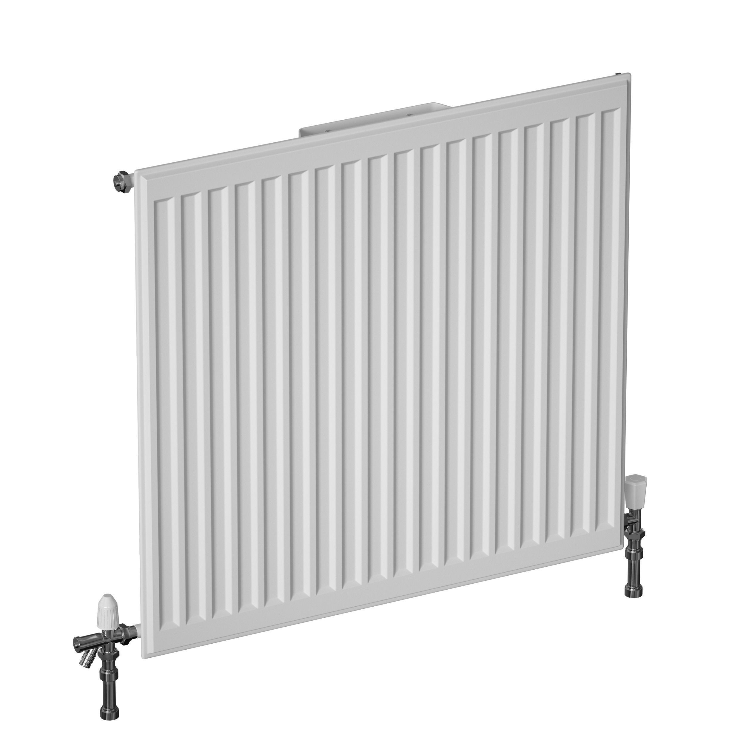 Heating radiator panel steel flat 3D model_2