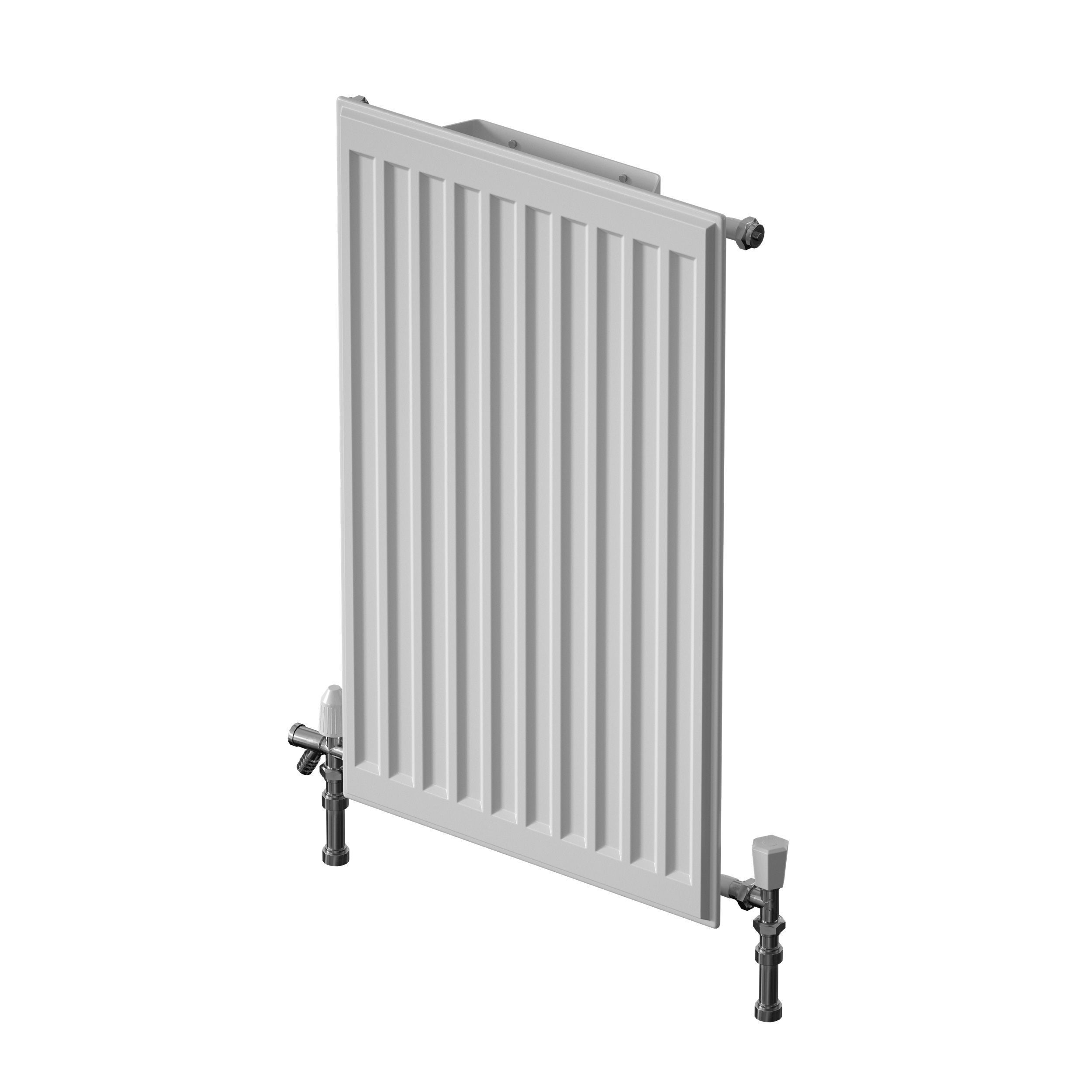 Heating radiator panel steel flat 3D model_15