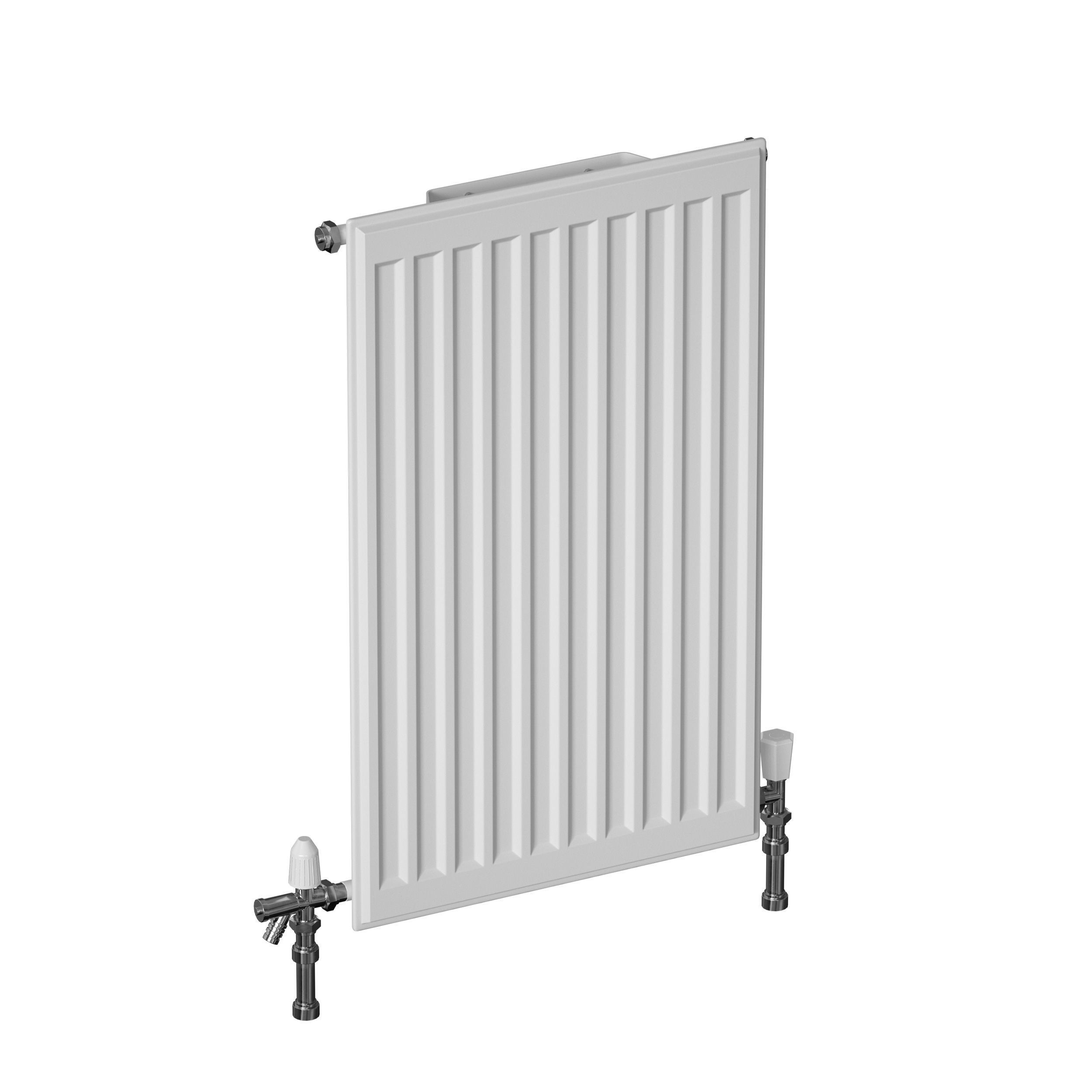 Heating radiator panel steel flat 3D model_4