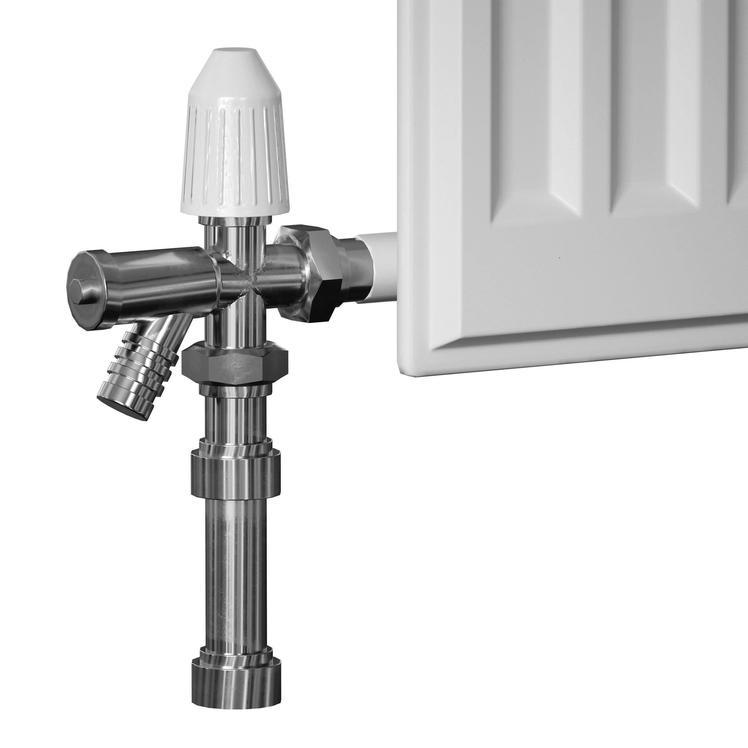 Heating radiator panel steel flat 3D model_24