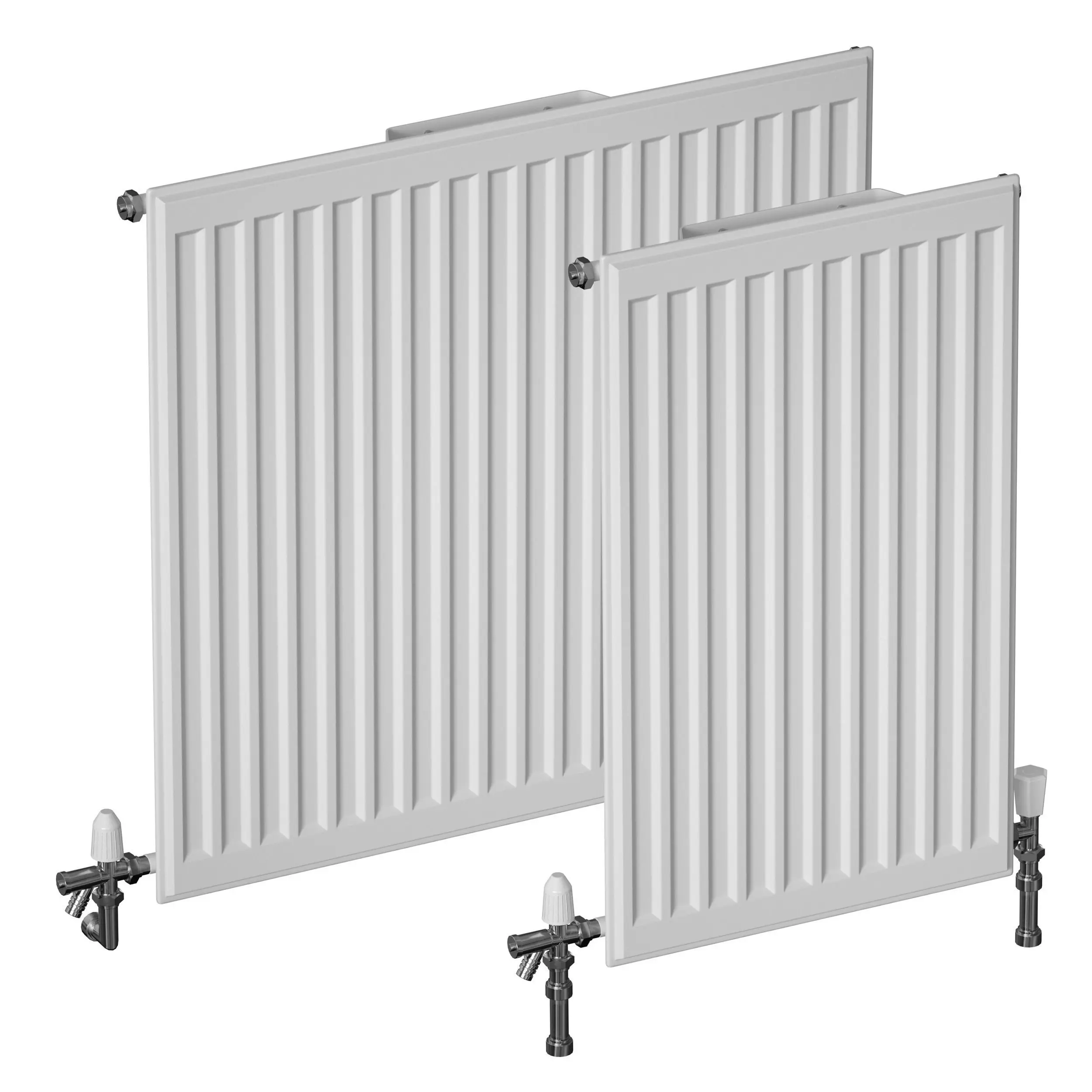 Heating radiator panel steel flat 3D model_0