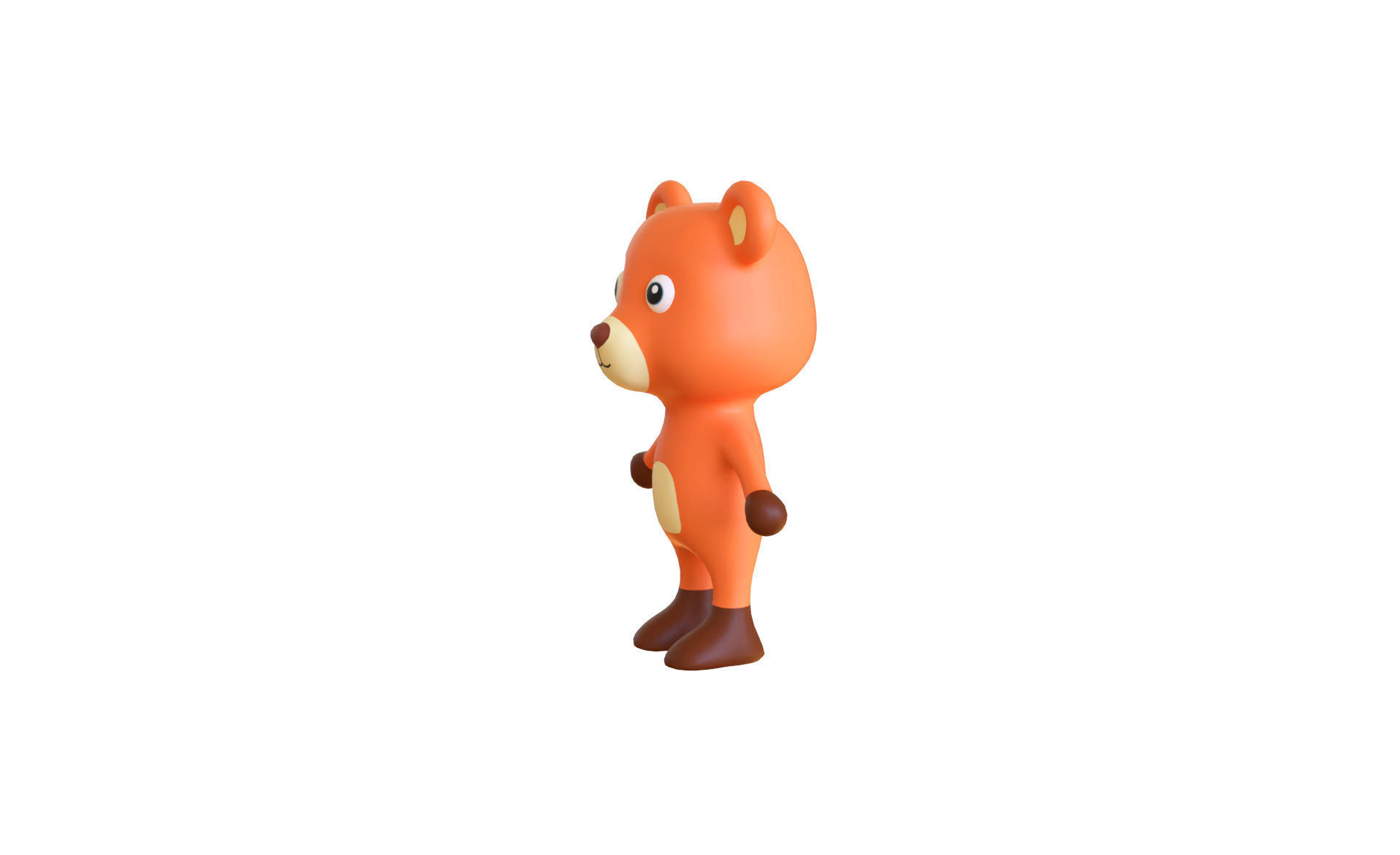 High-Quality 3D Cute Bear for Games Low-poly 3D model_2