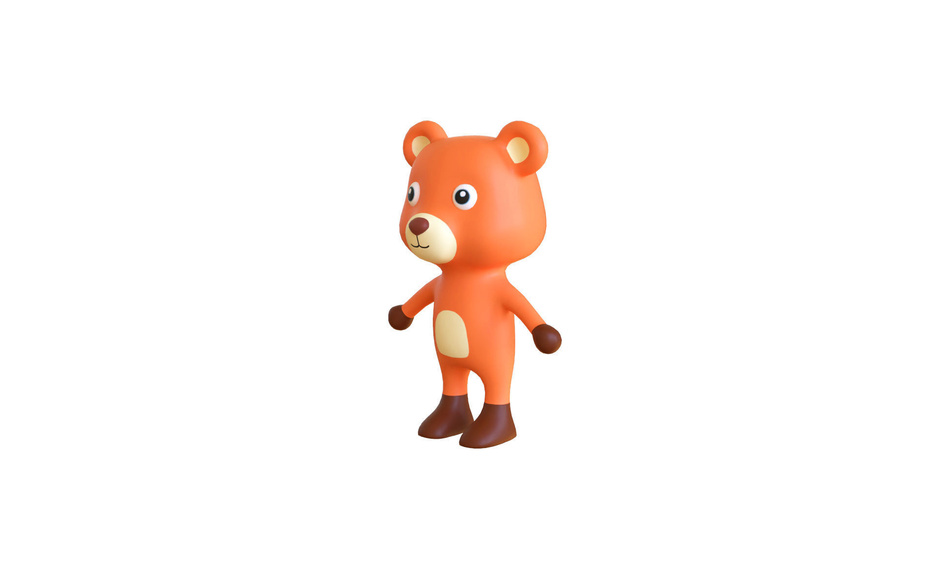 High-Quality 3D Cute Bear for Games Low-poly 3D model_1