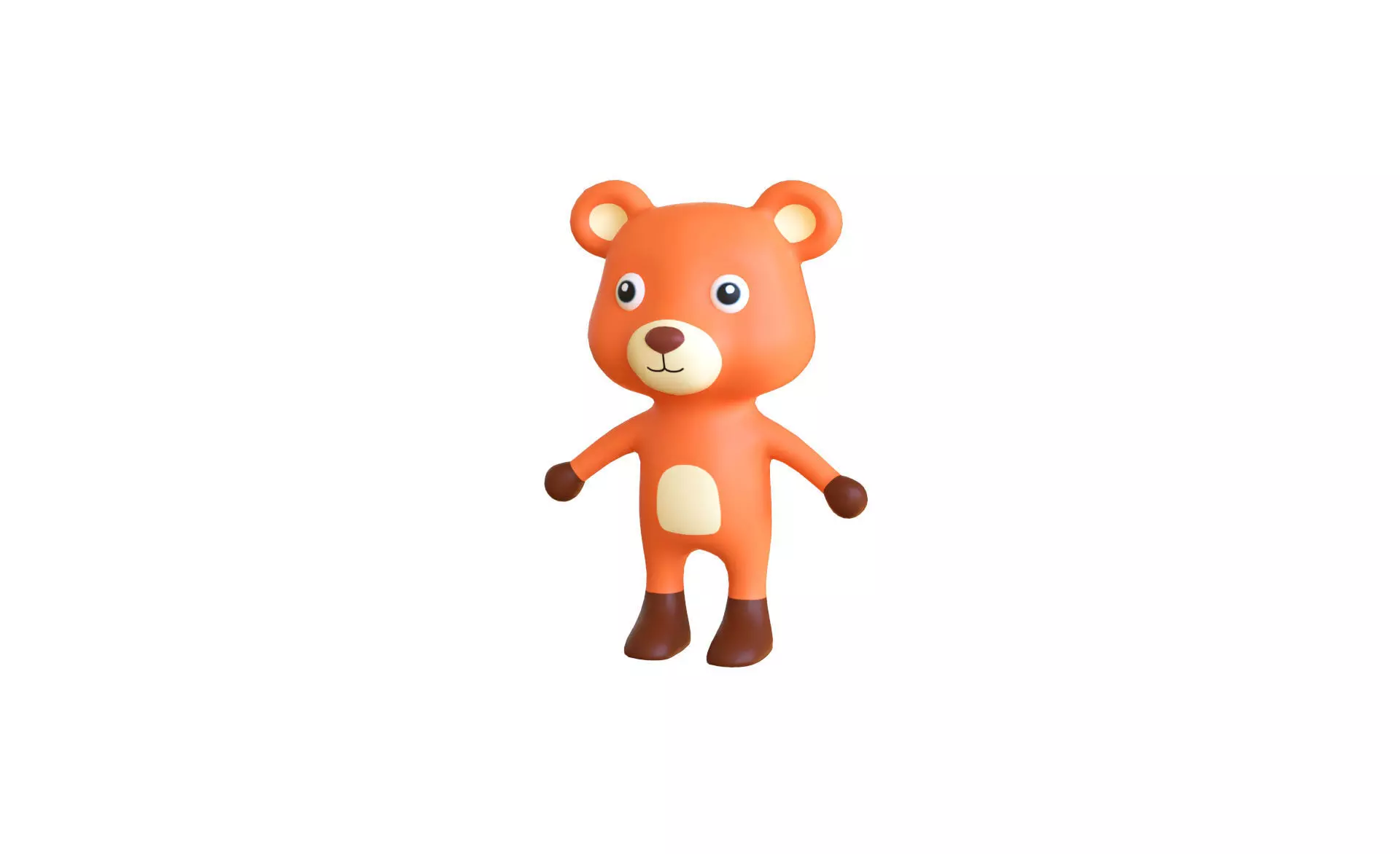 High-Quality 3D Cute Bear for Games Low-poly 3D model_0