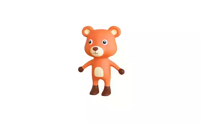 High-Quality 3D Cute Bear for Games
