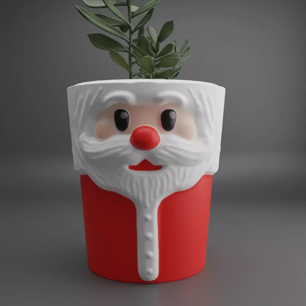santa planter - vase - urn - candy dish - candle holder 3D print model_0