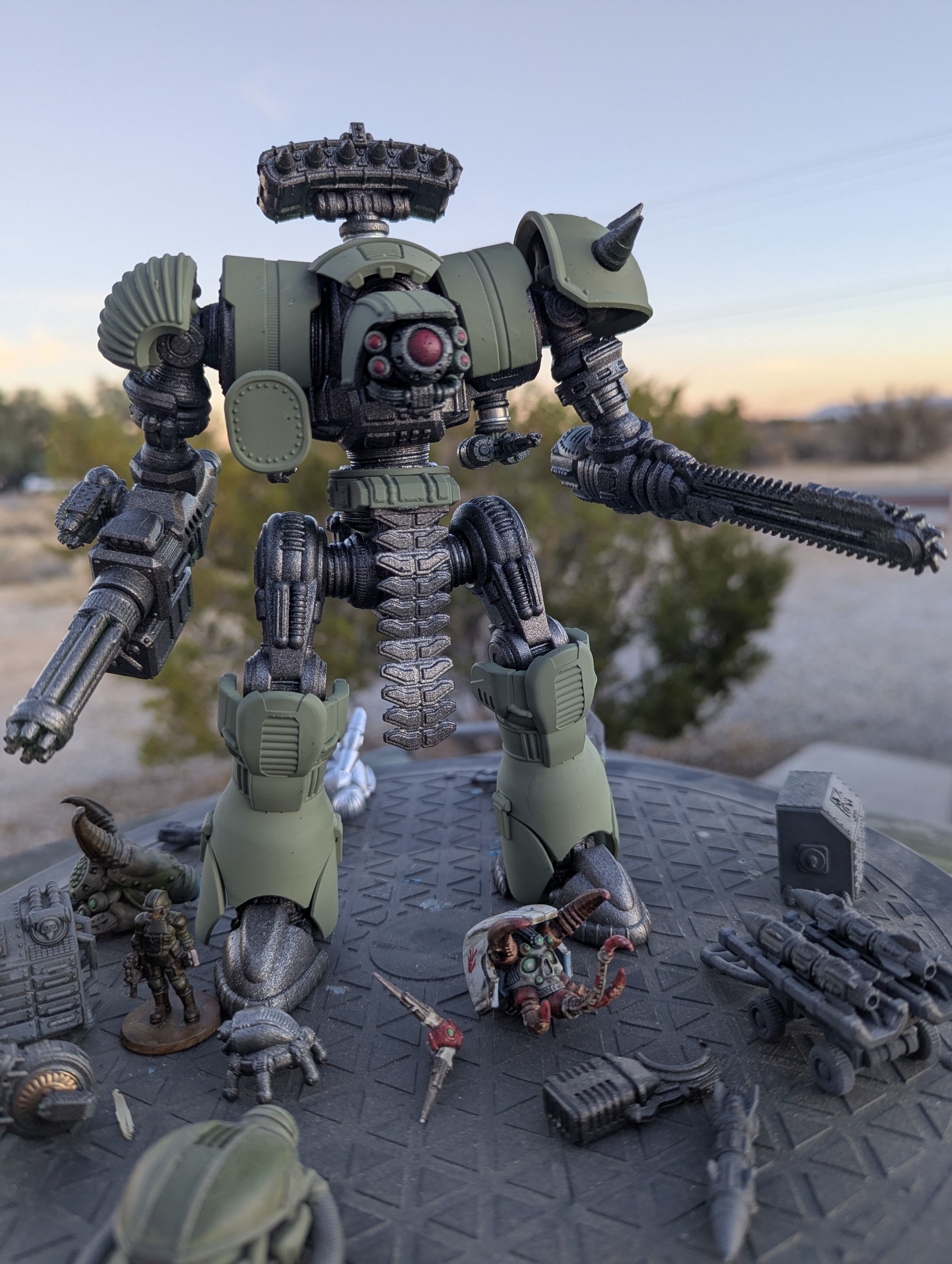 Project Old School-Vintage 28mm Combat Mech 3D print model_70