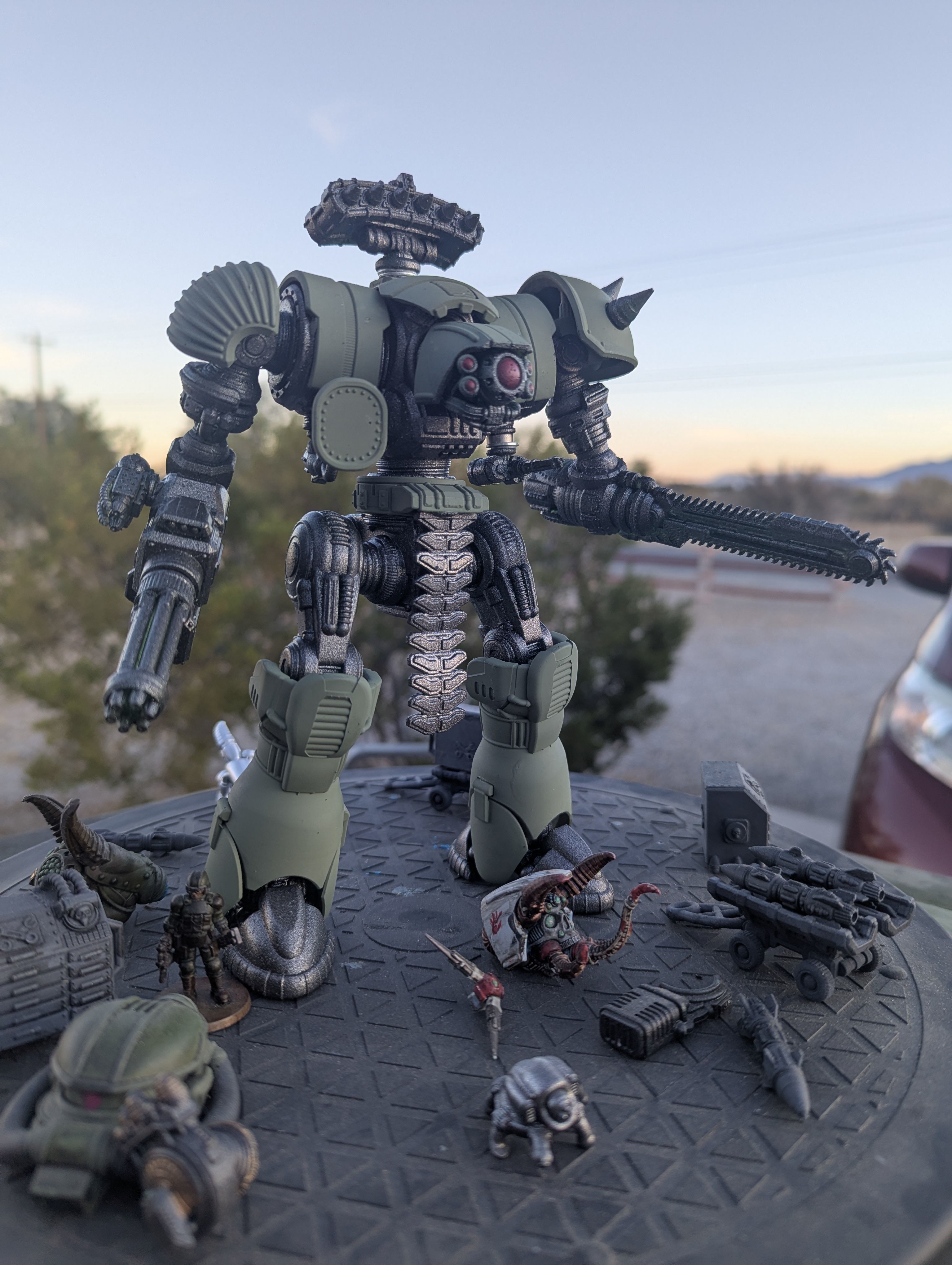 Project Old School-Vintage 28mm Combat Mech 3D print model_64
