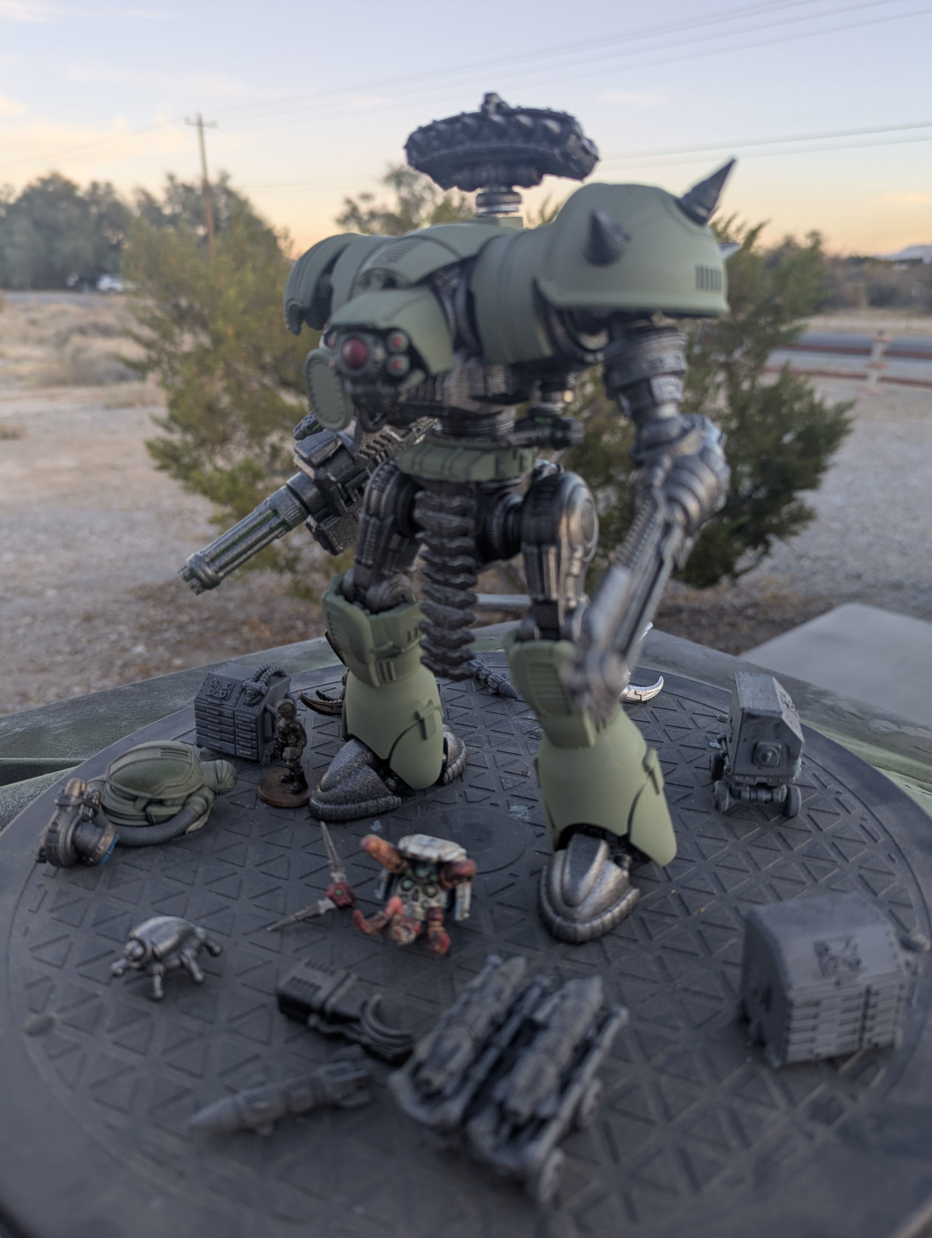 Project Old School-Vintage 28mm Combat Mech 3D print model_38