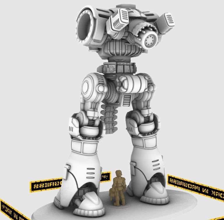 Project Old School-Vintage 28mm Combat Mech 3D print model_13