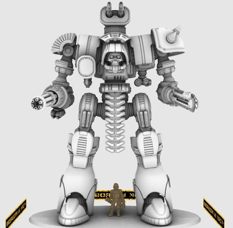 Project Old School-Vintage 28mm Combat Mech 3D print model_18