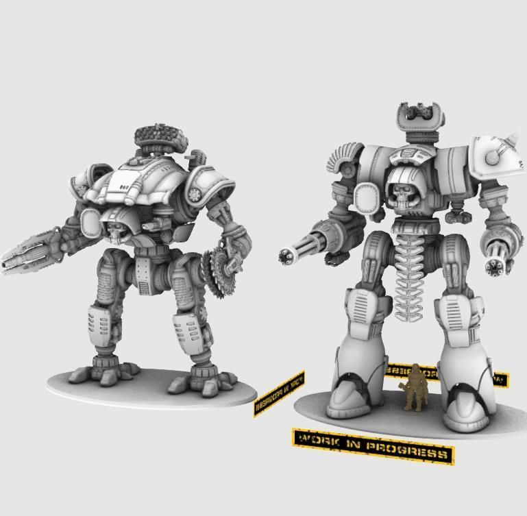 Project Old School-Vintage 28mm Combat Mech 3D print model_21