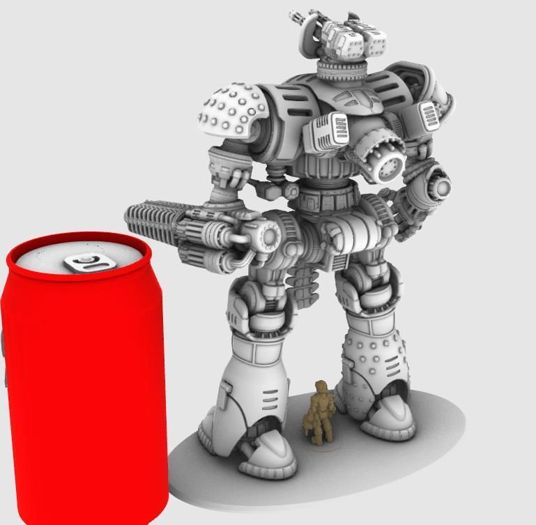 Project Old School-Vintage 28mm Combat Mech 3D print model_27