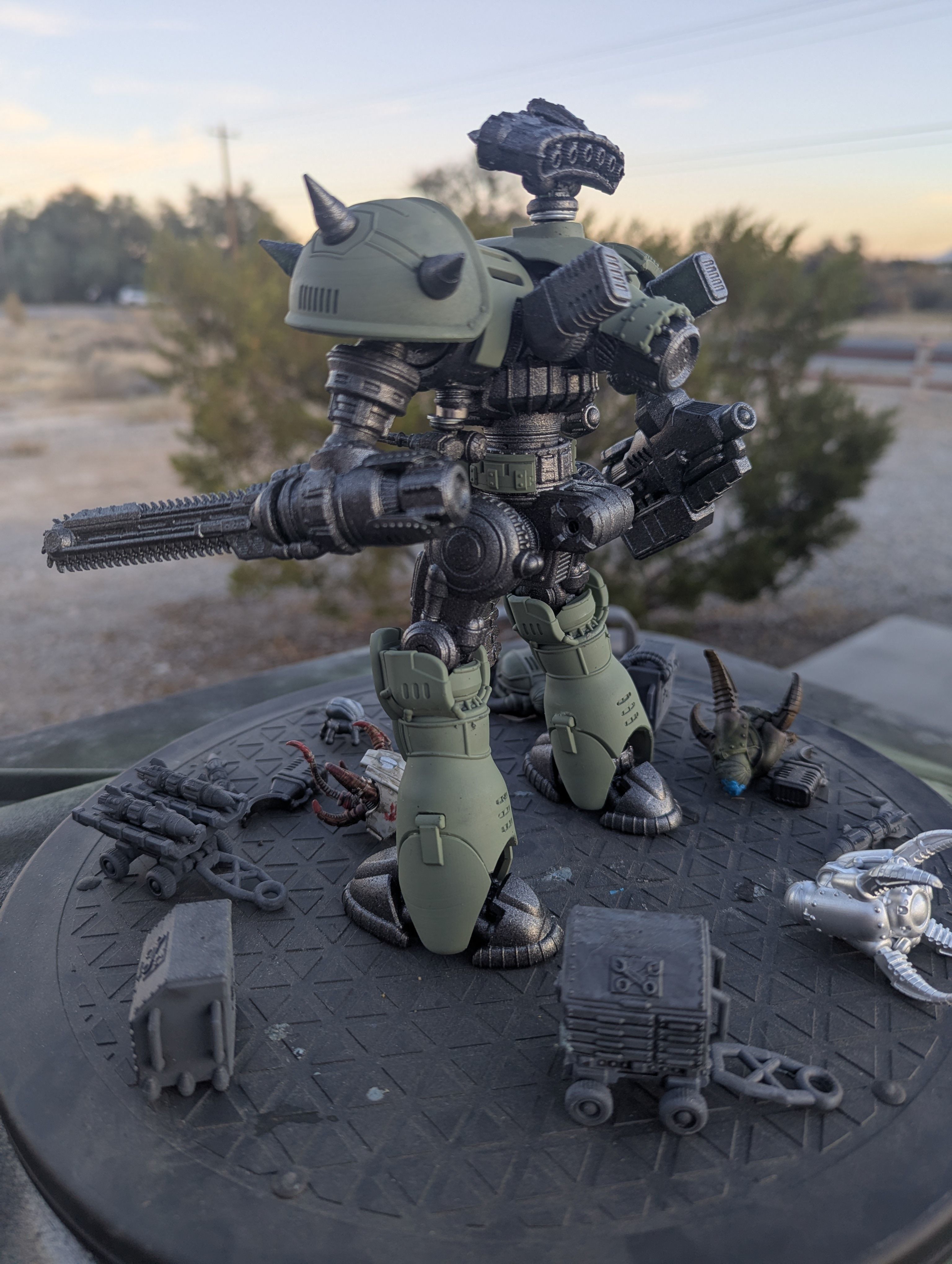 Project Old School-Vintage 28mm Combat Mech 3D print model_61